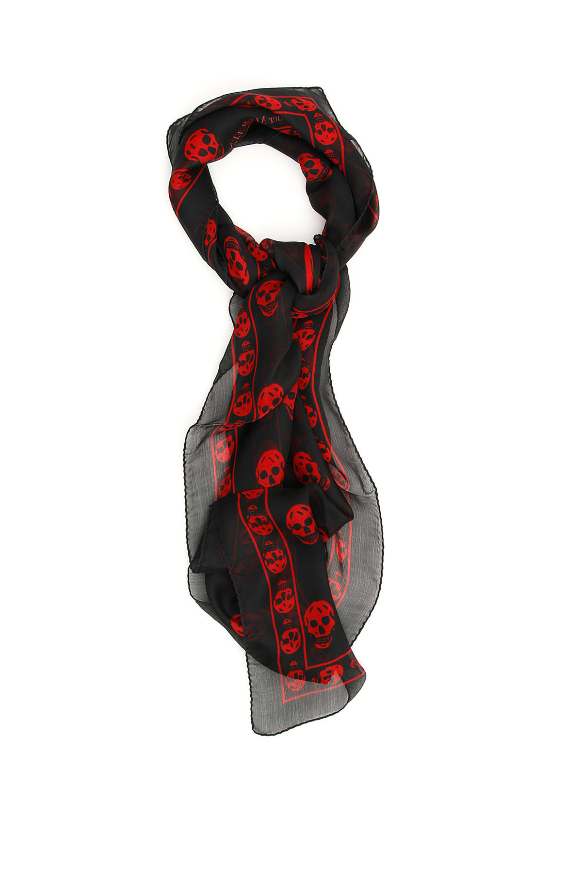 black and red alexander mcqueen scarf