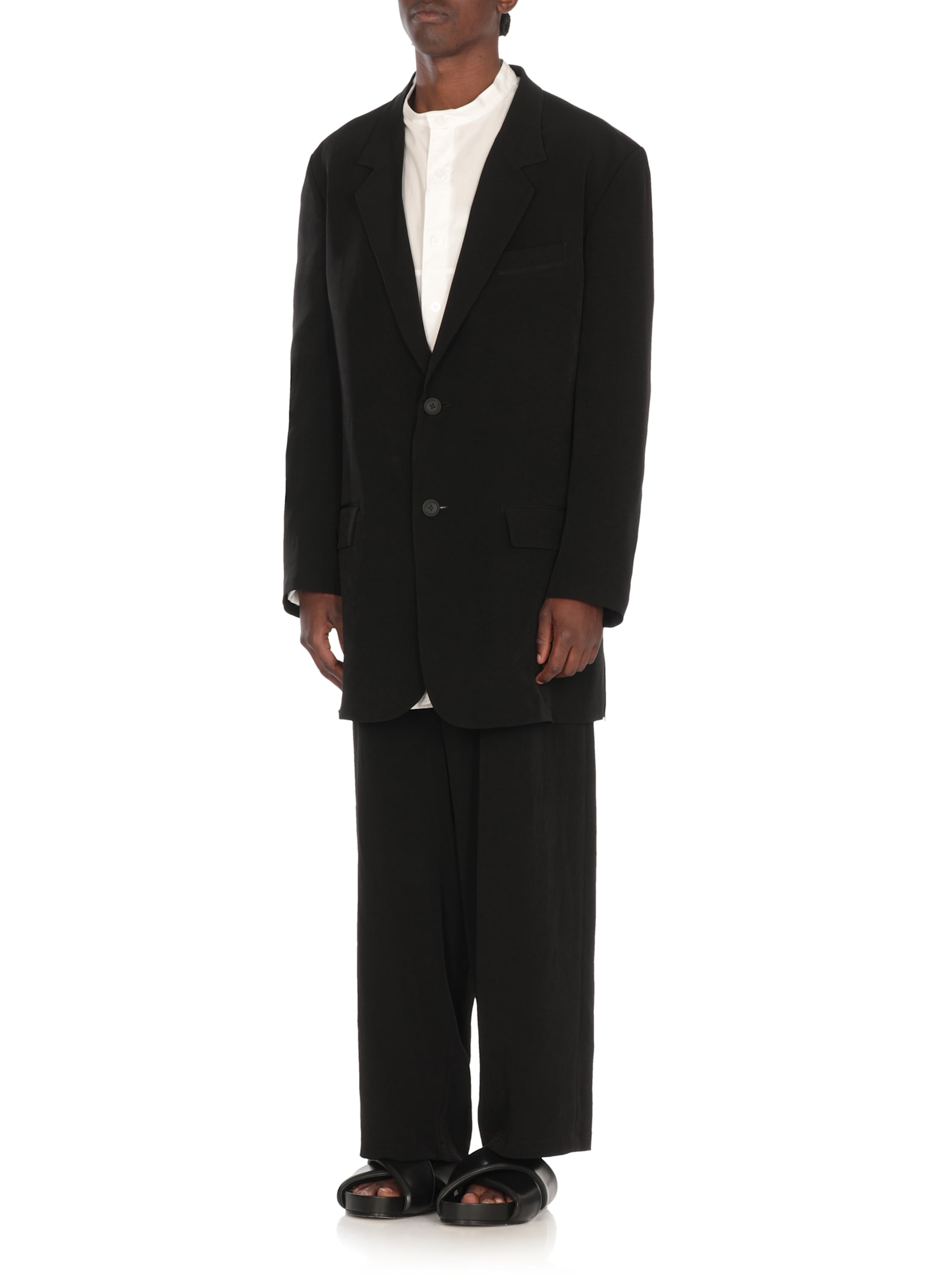 Yohji Yamamoto Single-breasted Jacket In Black