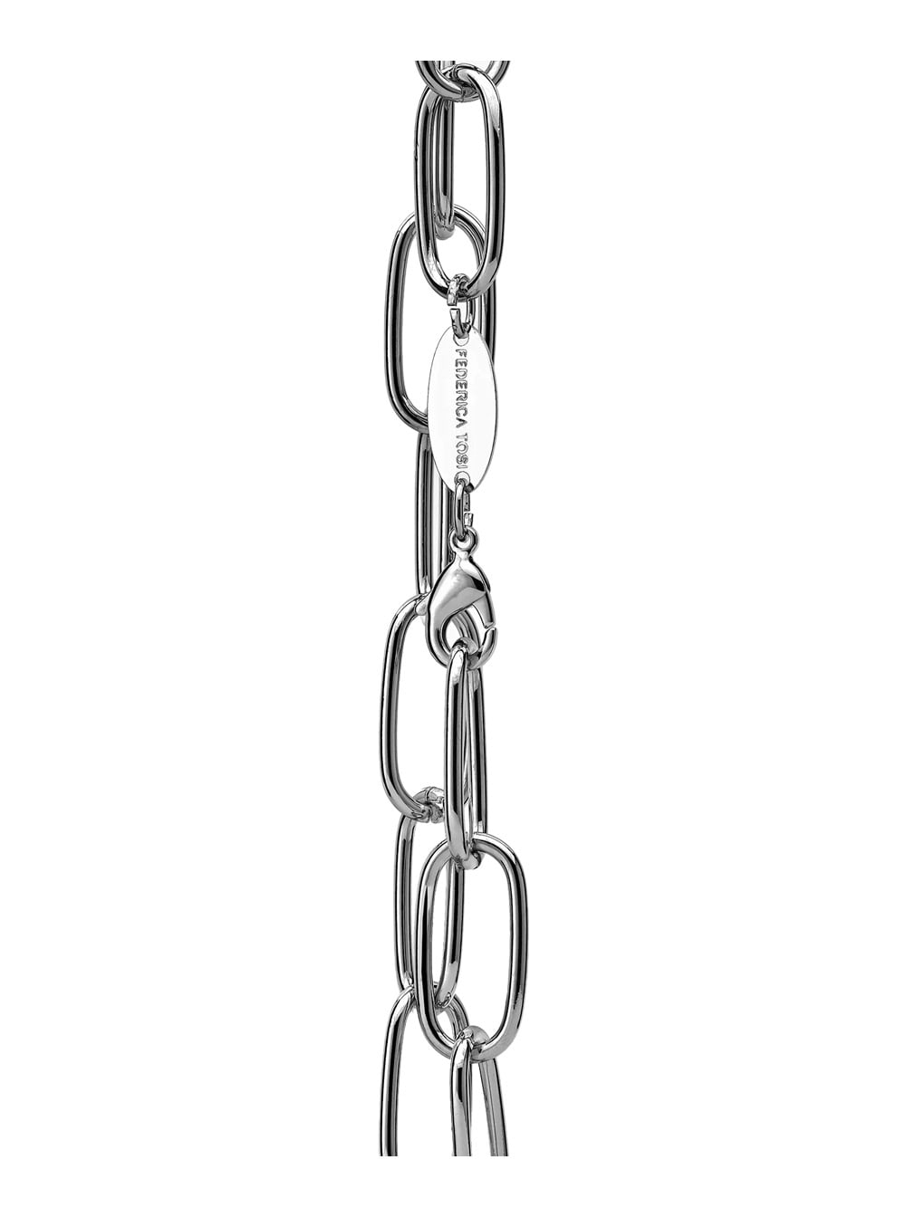 Federica Tosi Chain Necklace In Silver Brass Woman In Metallic