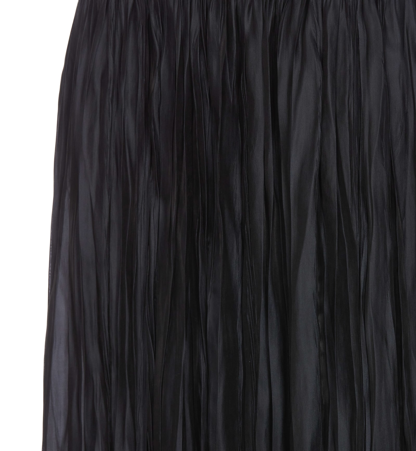 Shop Roberto Collina Long Plisse Skirt In Black