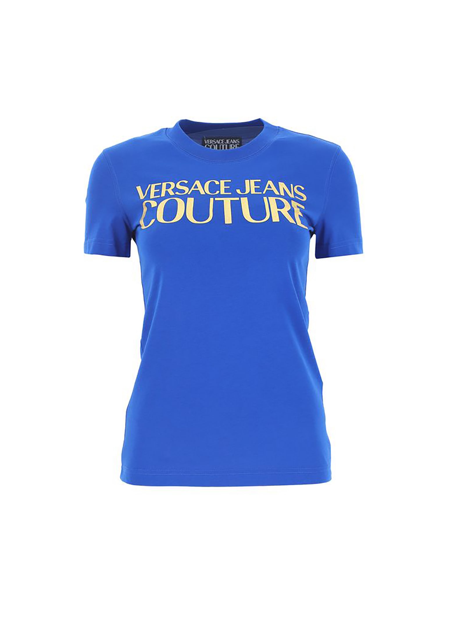 Versace Jeans Couture Cotton T-shirt With Foil Logo