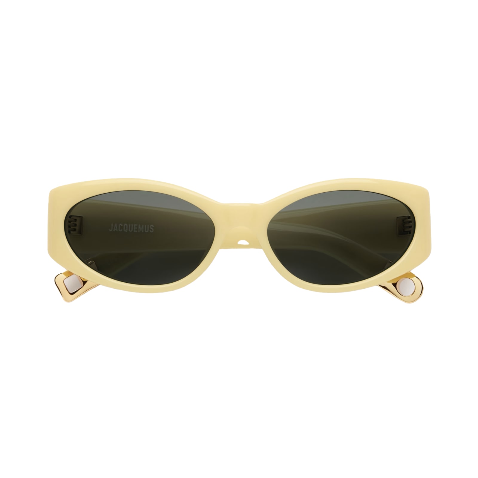 Shop Jacquemus Sunglasses In Giallo/grigio