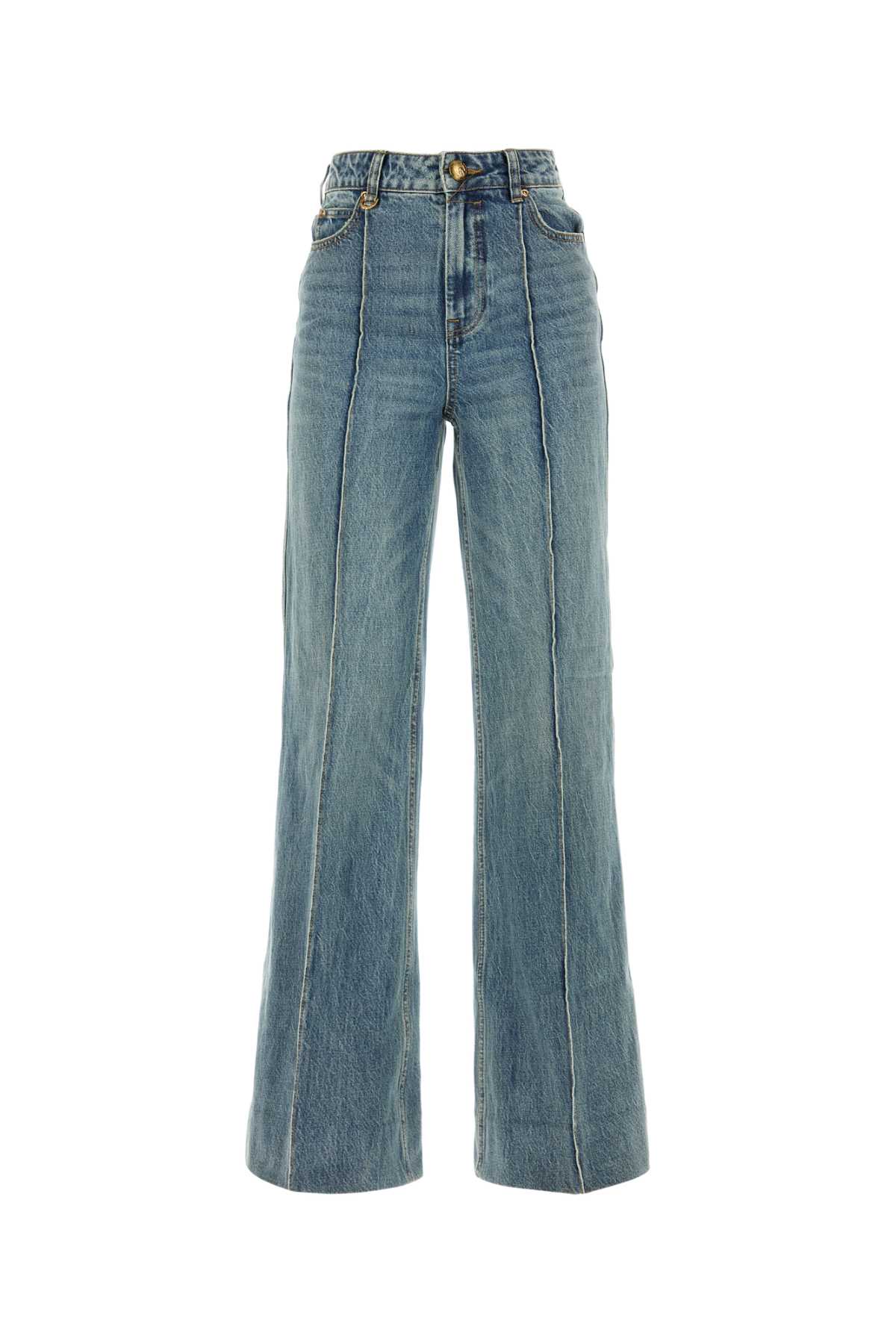 Shop Zimmermann Denim Illustration Jeans In Neptune