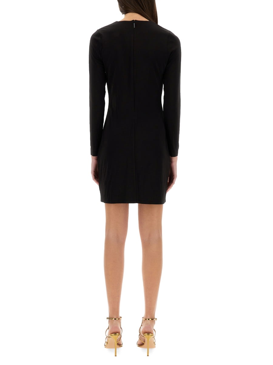 Michael Kors Jersey Dress With Drop Opening In Black