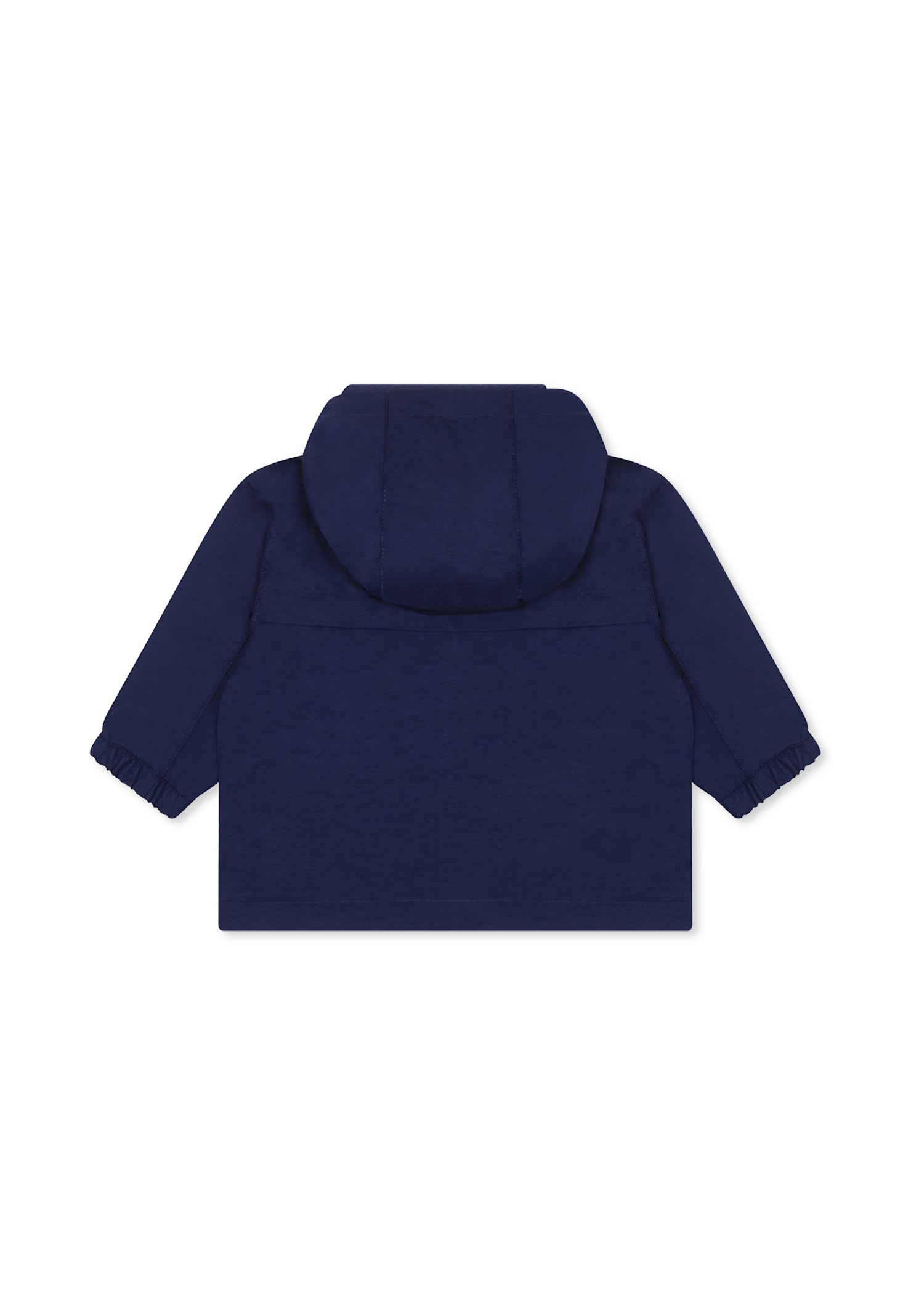 Timberland Blue Windbreaker Jacket For Baby Boy With Tree In Blue