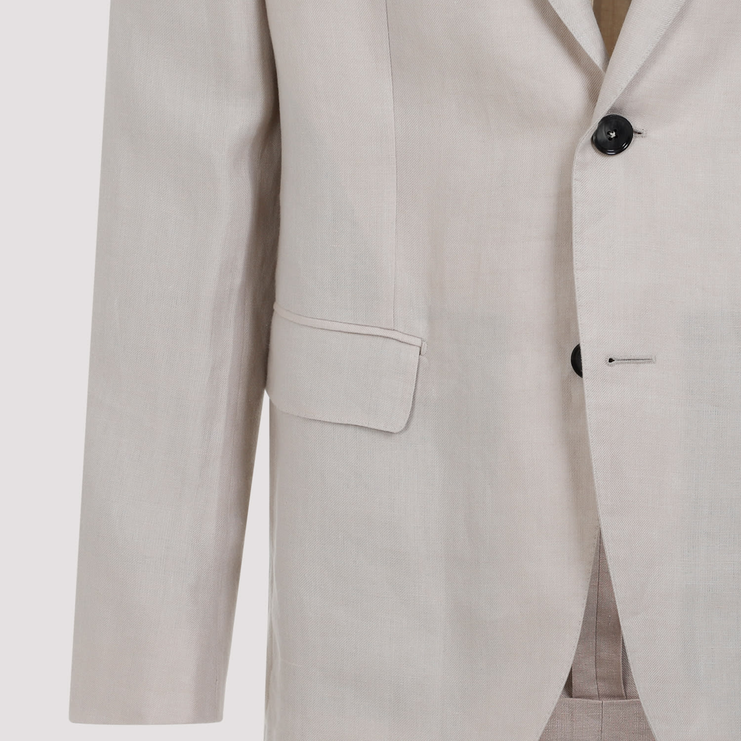 Shop Zegna Oasi Linen Jacket In Beige Chiaro