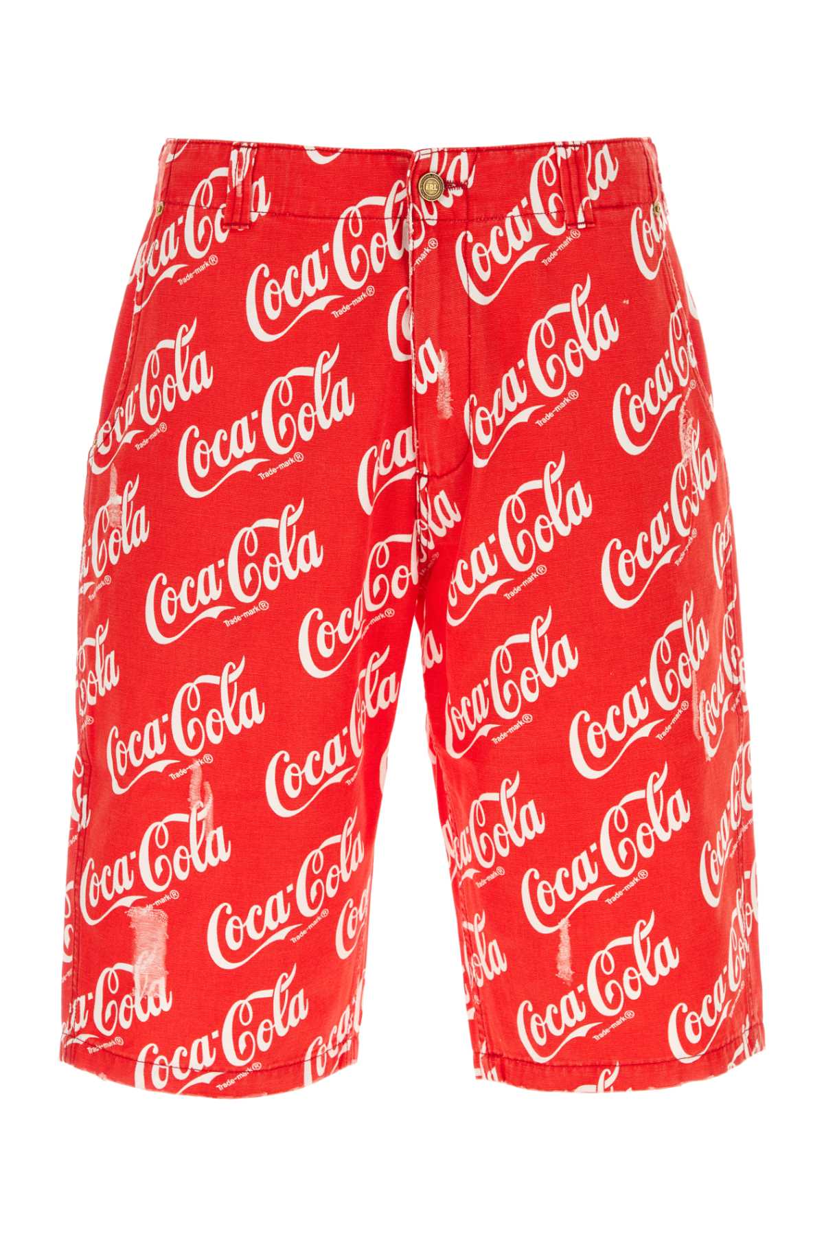 Printed Denim Erl X Cocacola Bermuda Shorts