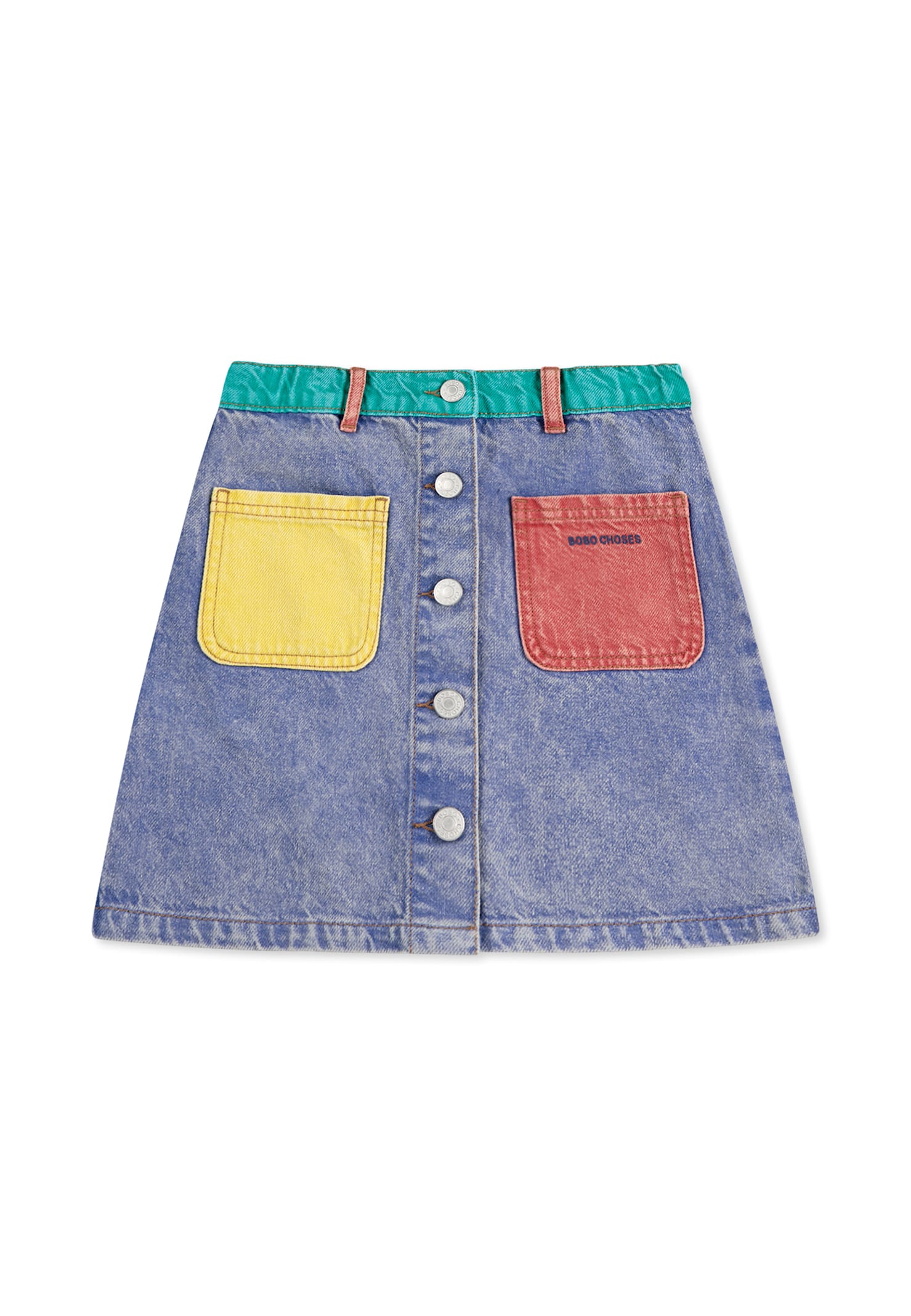 Bobo Choses Belt-loop Skirt In Denim