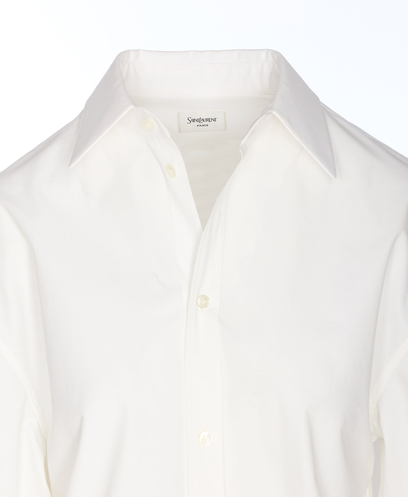 Saint Laurent Curved Hem Long Sleeves Shirt