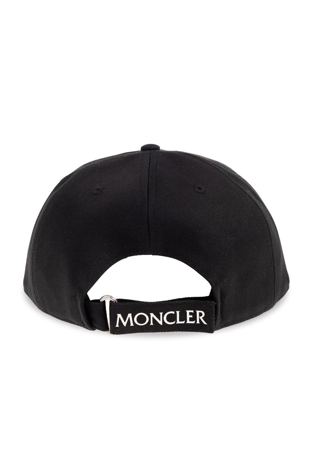 Shop Moncler Logo Patched Baseball Cap In Black