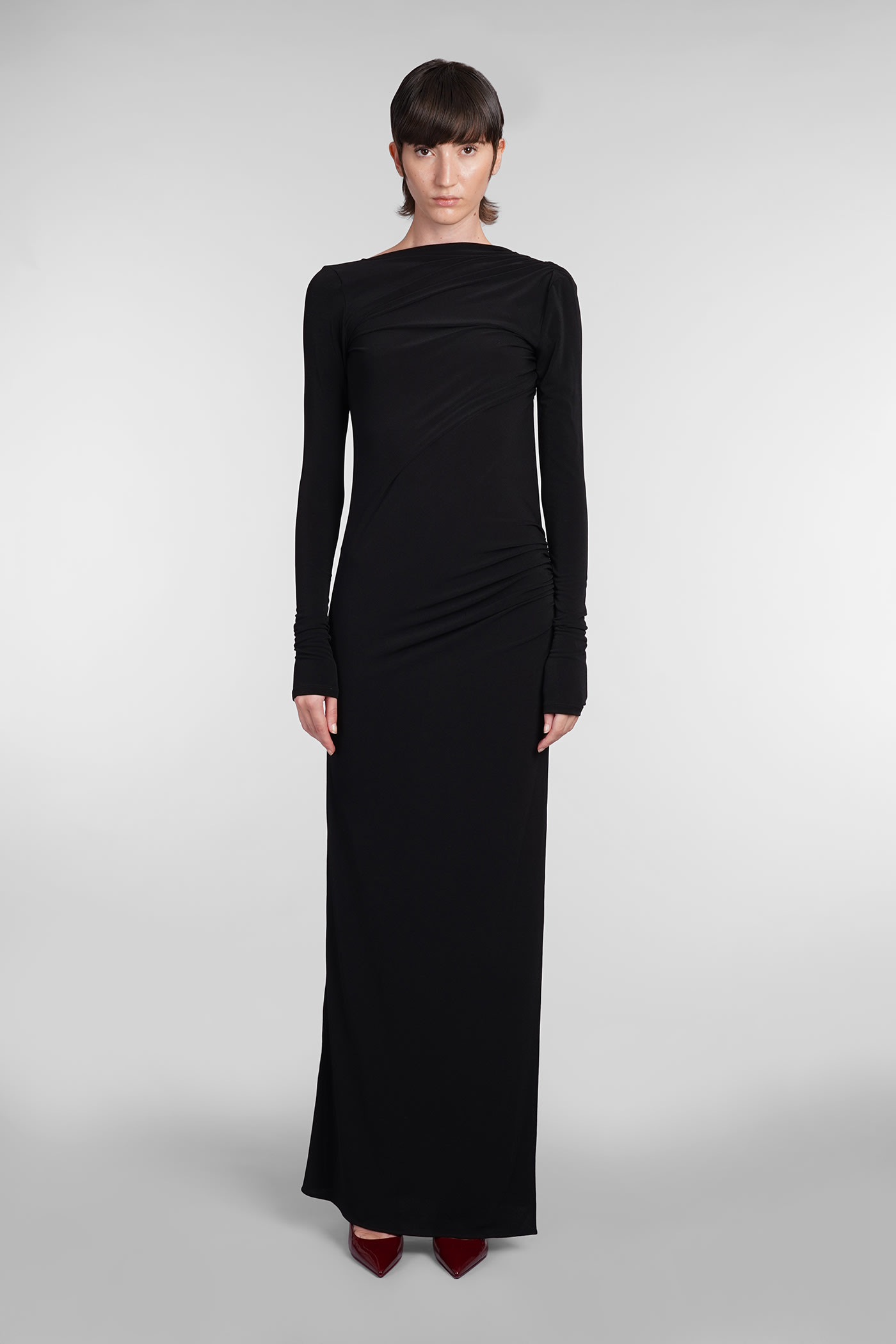 Sophie Maxi Dress In Black Polyester