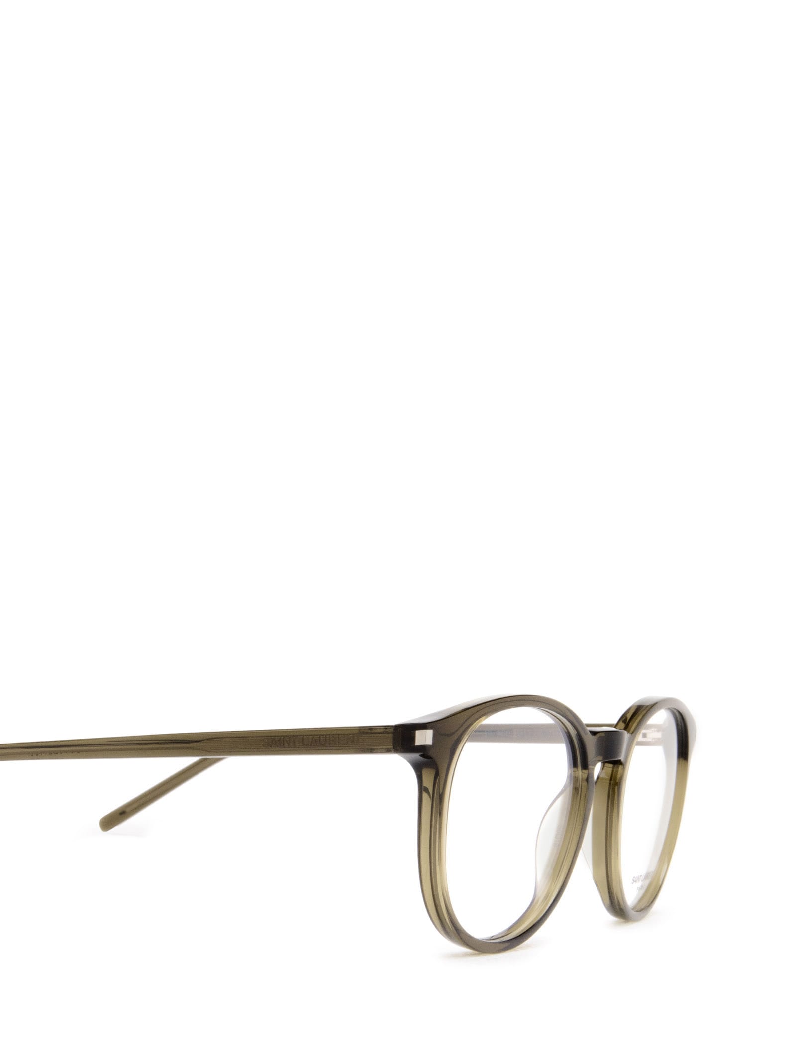 Shop Saint Laurent Sl 106 Green Glasses