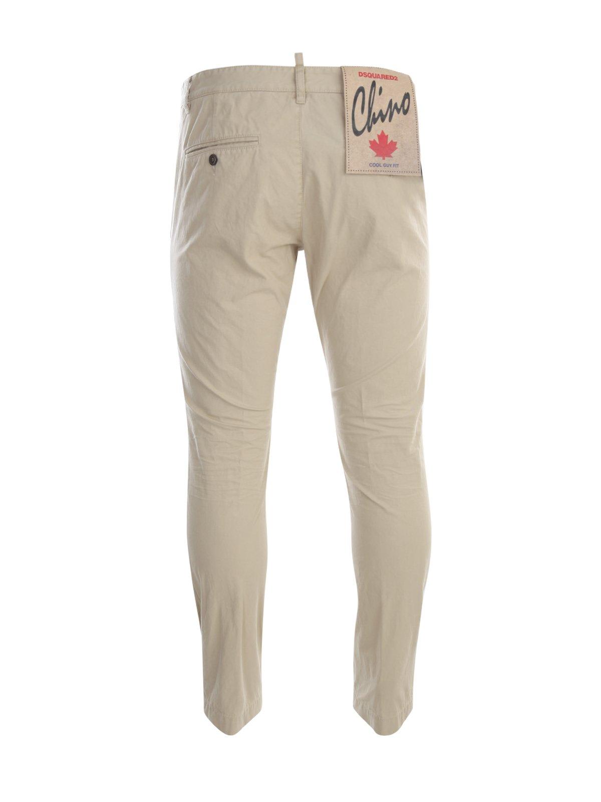 Shop Dsquared2 Straight-leg Ribbed Trousers In Beige