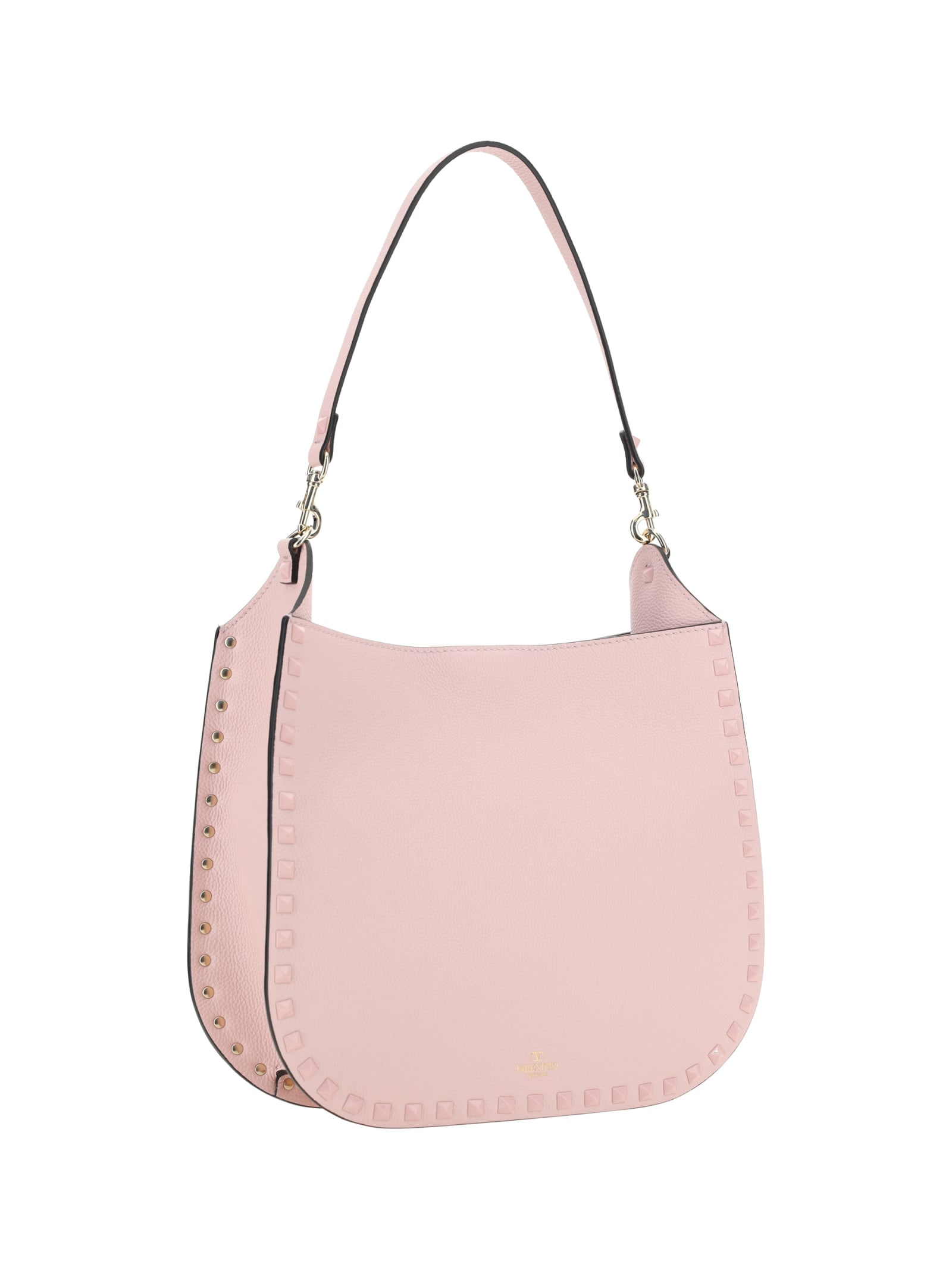Shop Valentino Rockstud Shoulder Bag In Pink