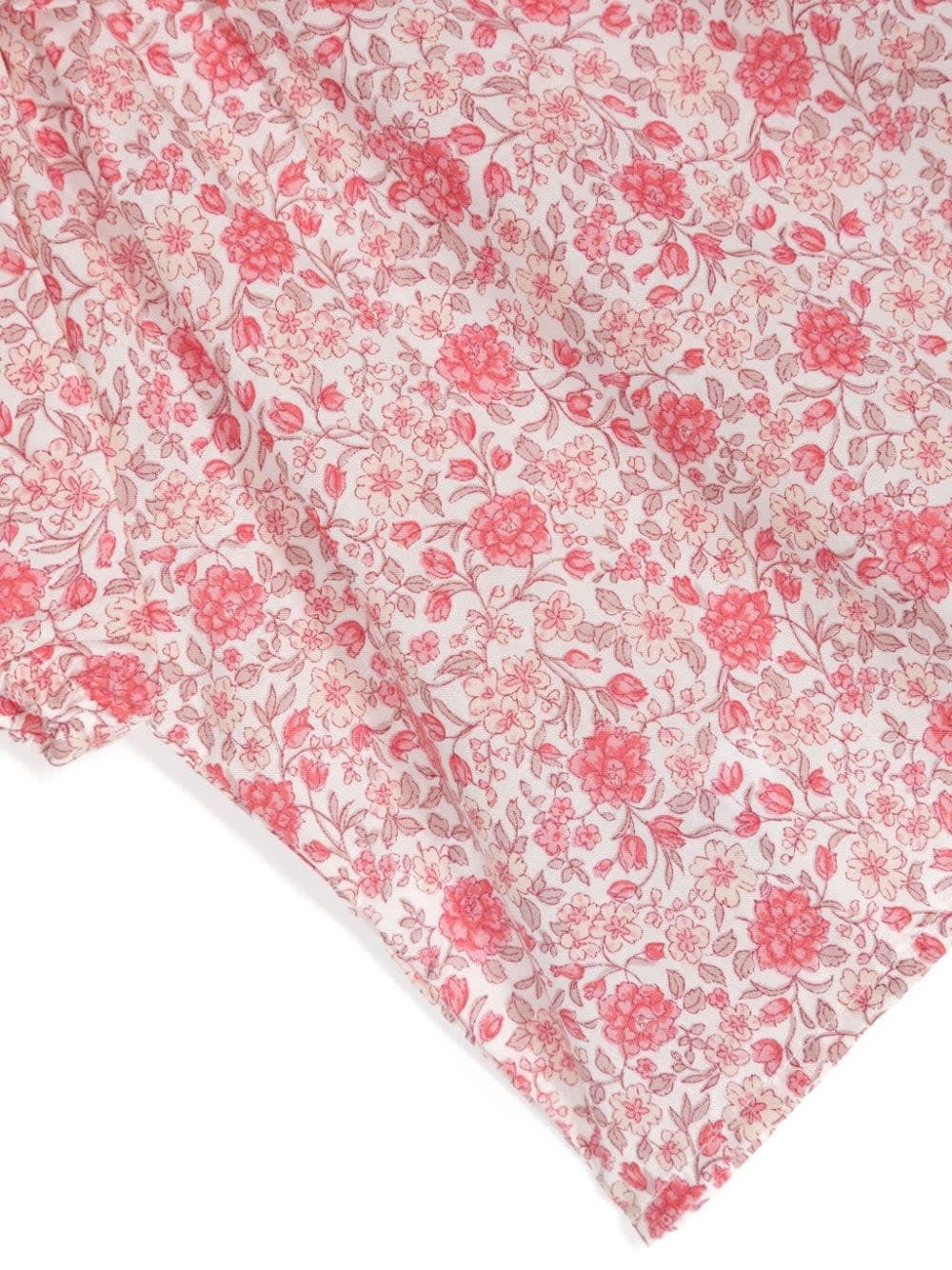 Shop Teddy &amp; Minou Voile Shirt With Strawberry Red Flower Print