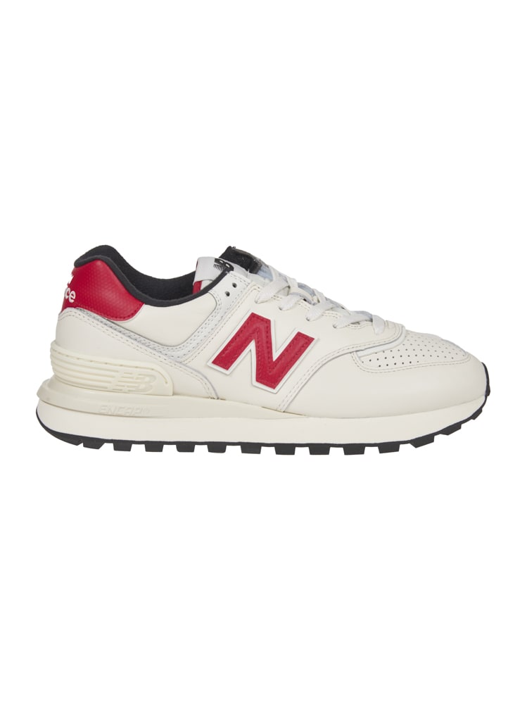 Shop New Balance 574 Sneakers In White Red