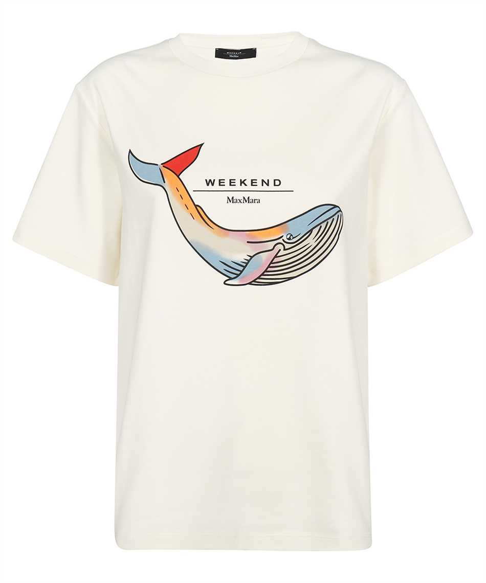 Weekend Max Mara Whale-print Cotton T-shirt In Neutral