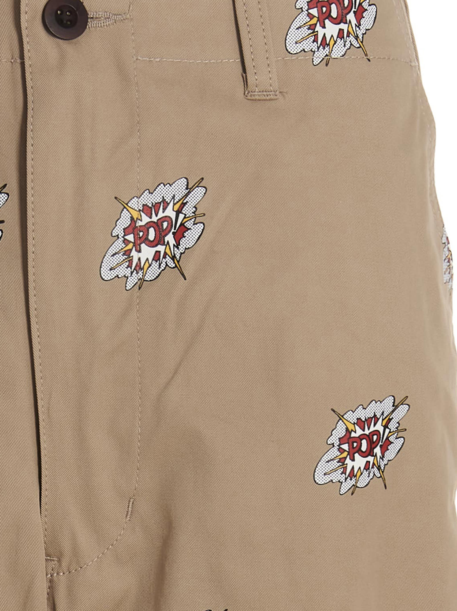 Shop Junya Watanabe Pop Roy Lichtenstein Pants In Beige