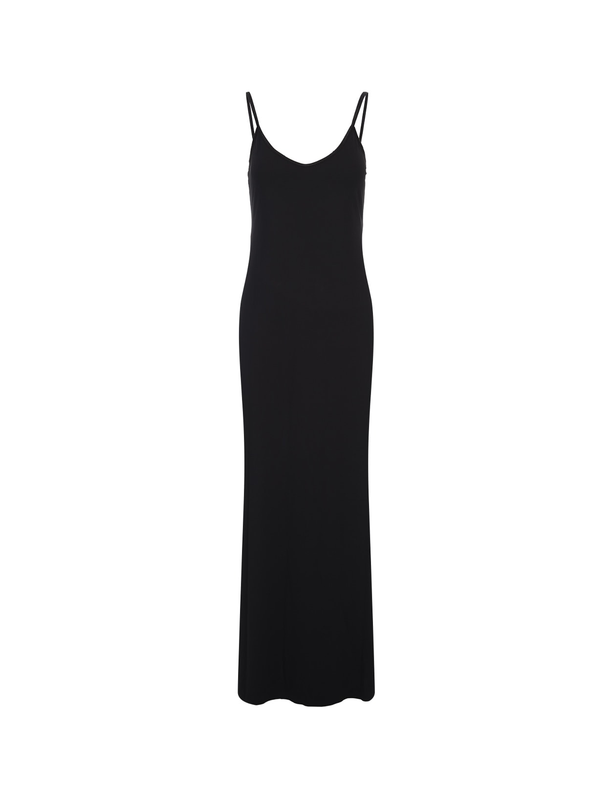 Shop Blumarine Silver Long Dress With Draped Neckline In Canna Fucile