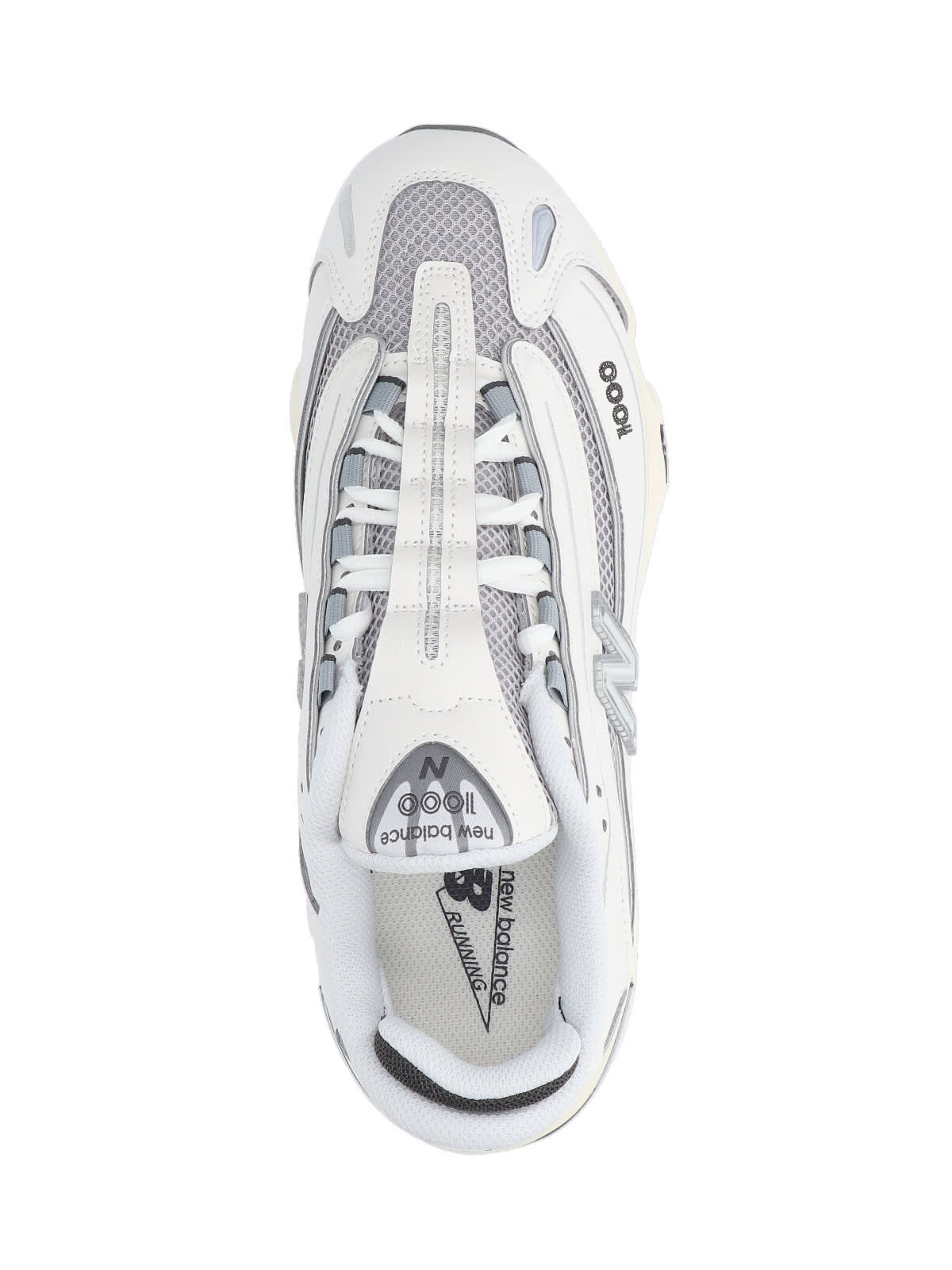 New Balance Mens Sea Salt Sea Salt 1000 Suede And Mesh Low-top Trainers In White