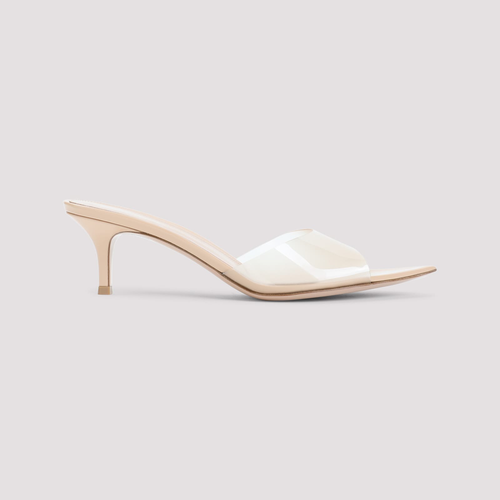 Gianvito Rossi Elle 55 Pointed Mules In Neutral