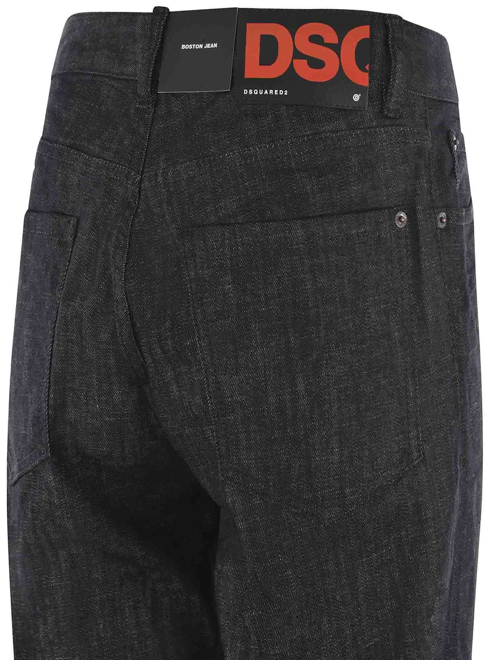 Shop Dsquared2 Jeans  Boston Made Of Stretch Denim In Black