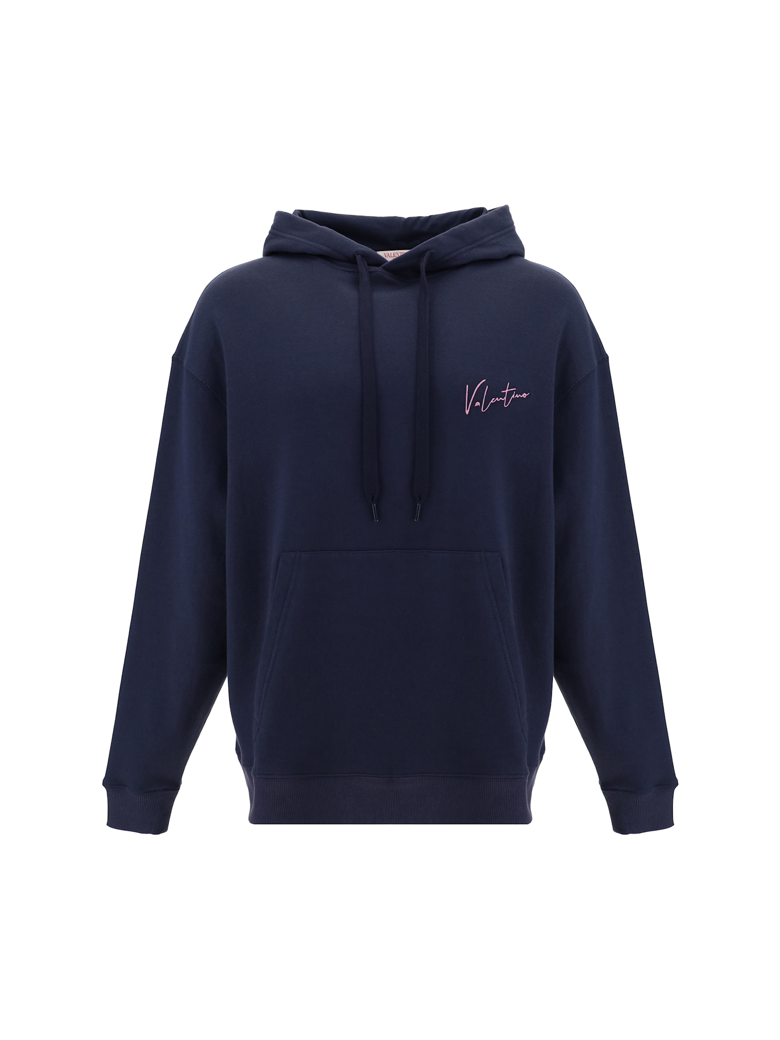 Shop Valentino Hoodie In Navy