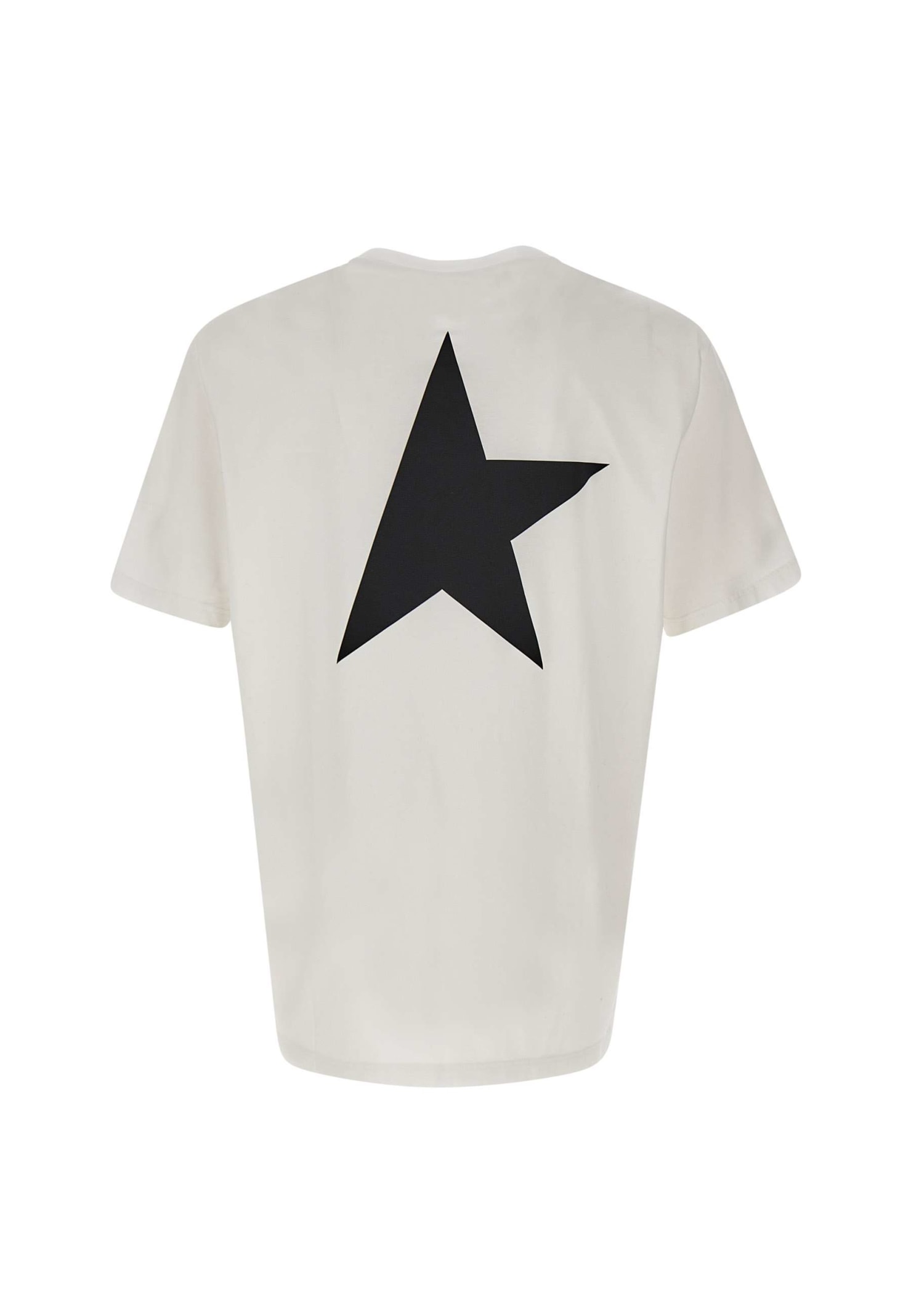 Golden Goose Logo Print Cotton T-shirt In White