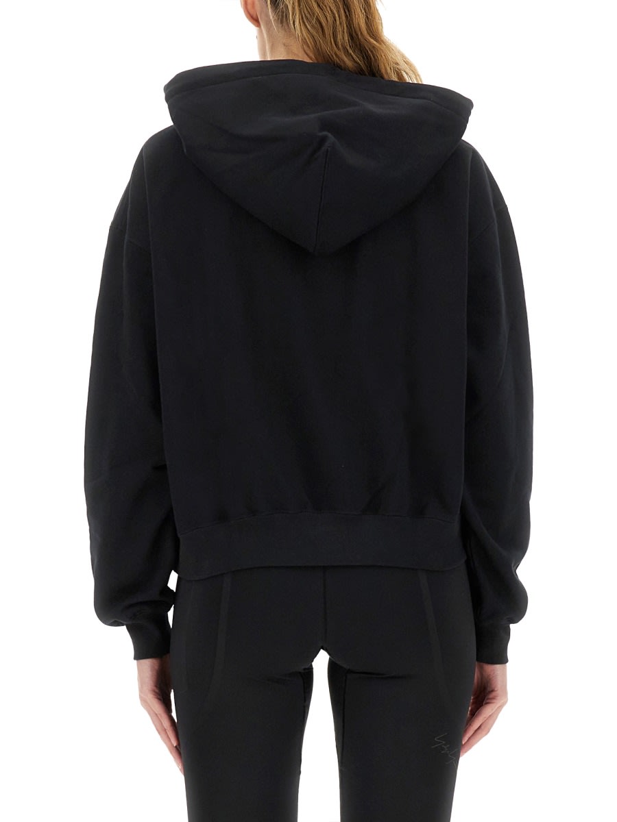 Y-3 Hoodie With Matching Logo In Black