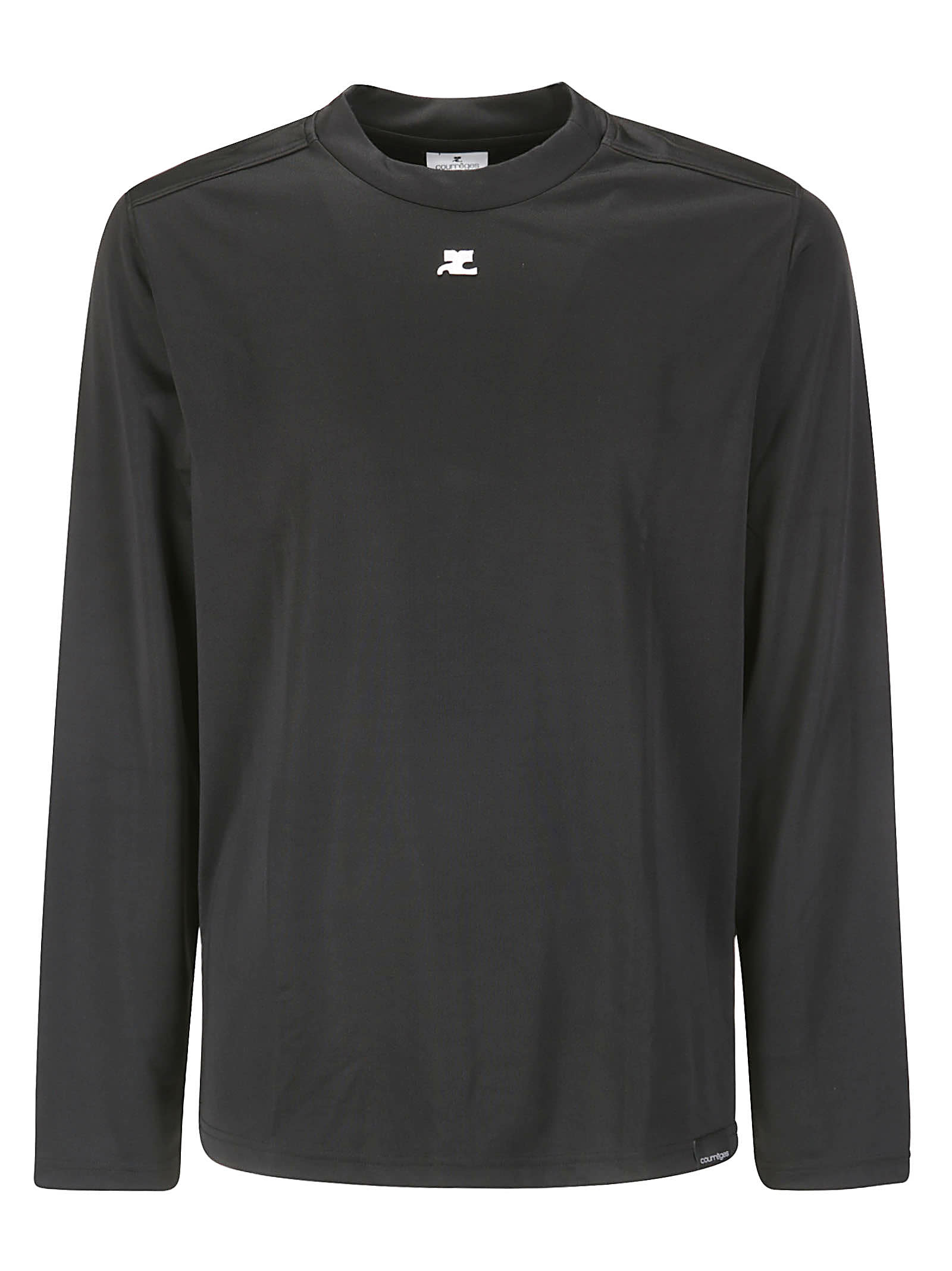 Shop Courrèges Lycra Back Ac Long-sleeve T-shirt In Black