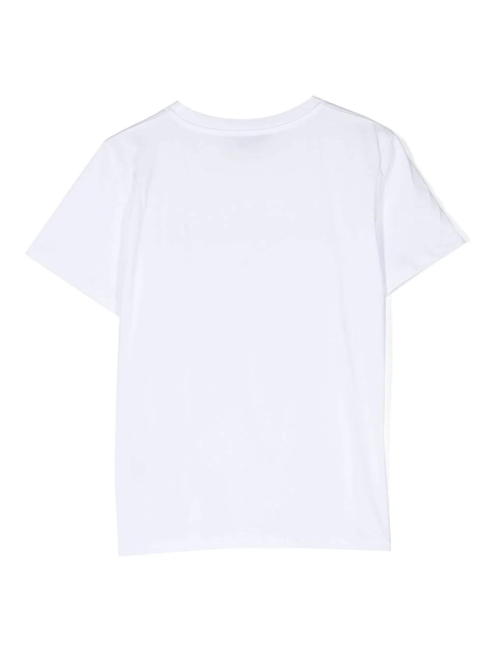 Shop Balmain White T-shirt With Golden Logo