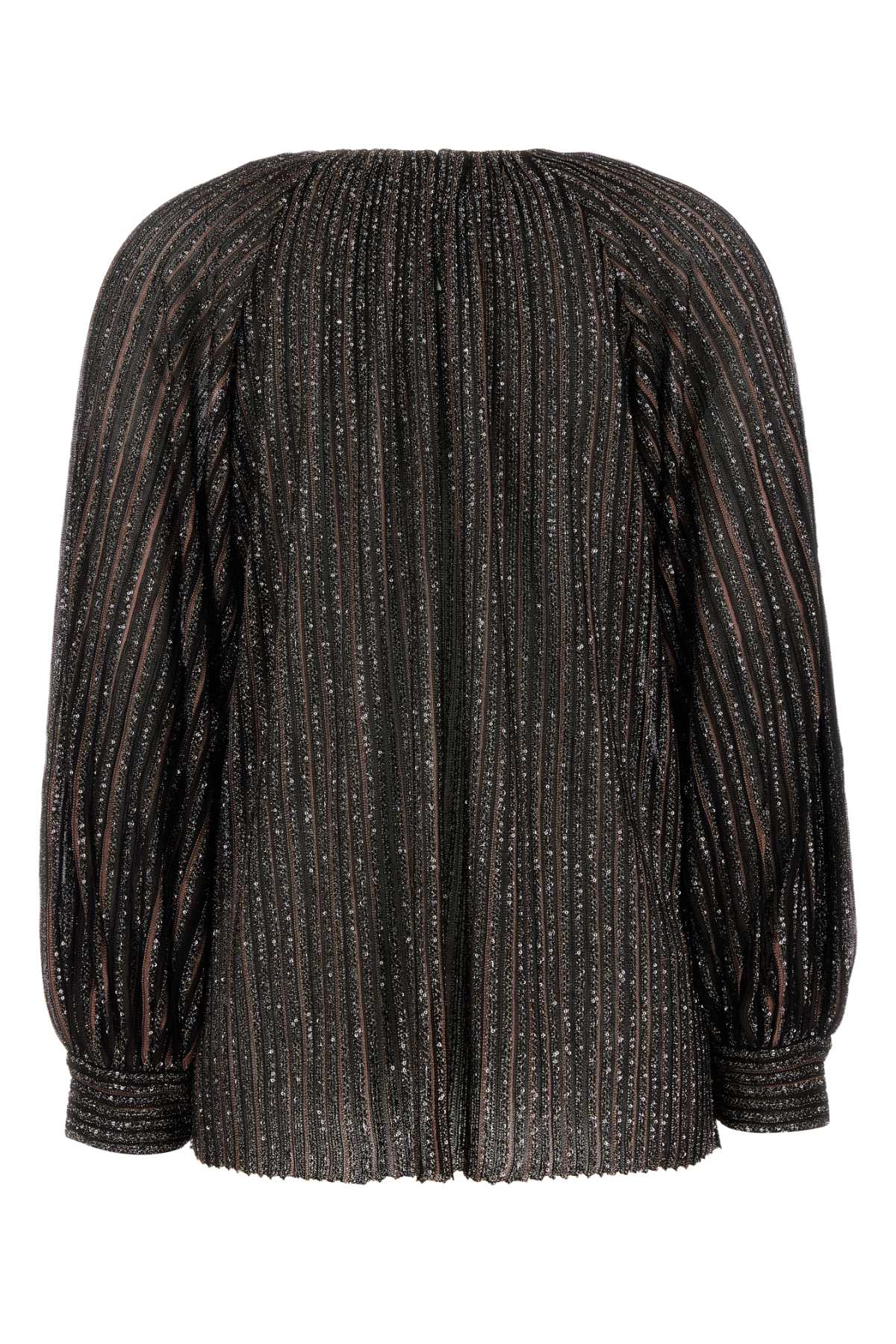 Missoni Striped Sequined Blouse In Multi