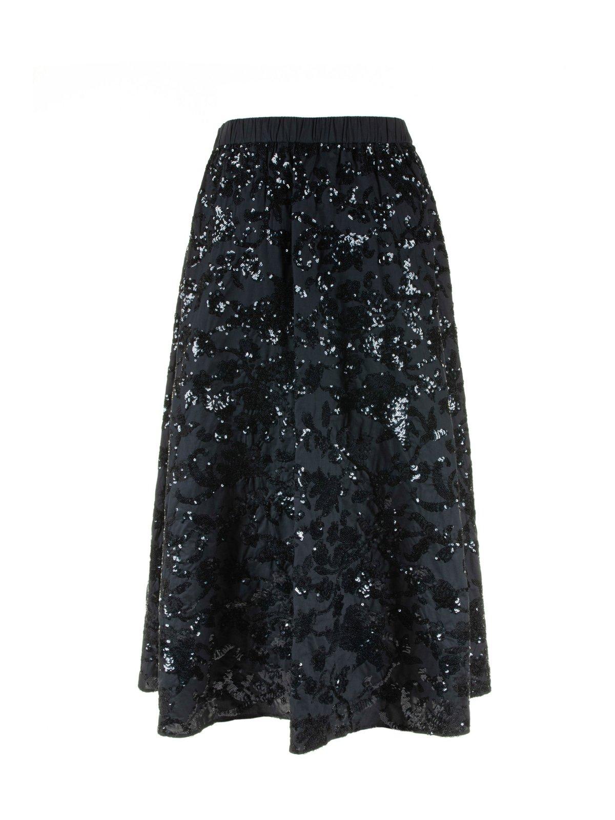 Shop Weekend Max Mara All-over Embellished Pleated Skirt