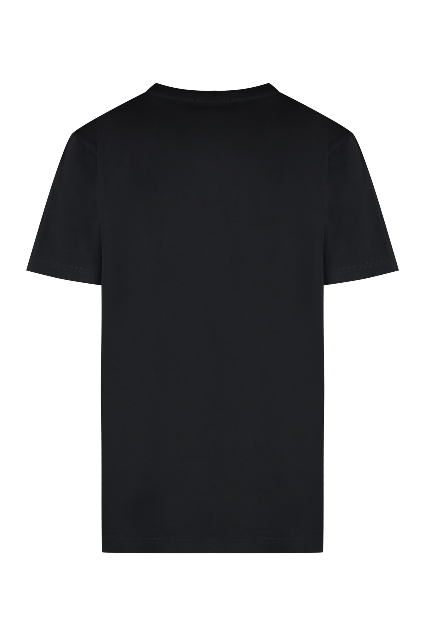 Hugo Boss Cotton Crew-neck T-shirt In Black