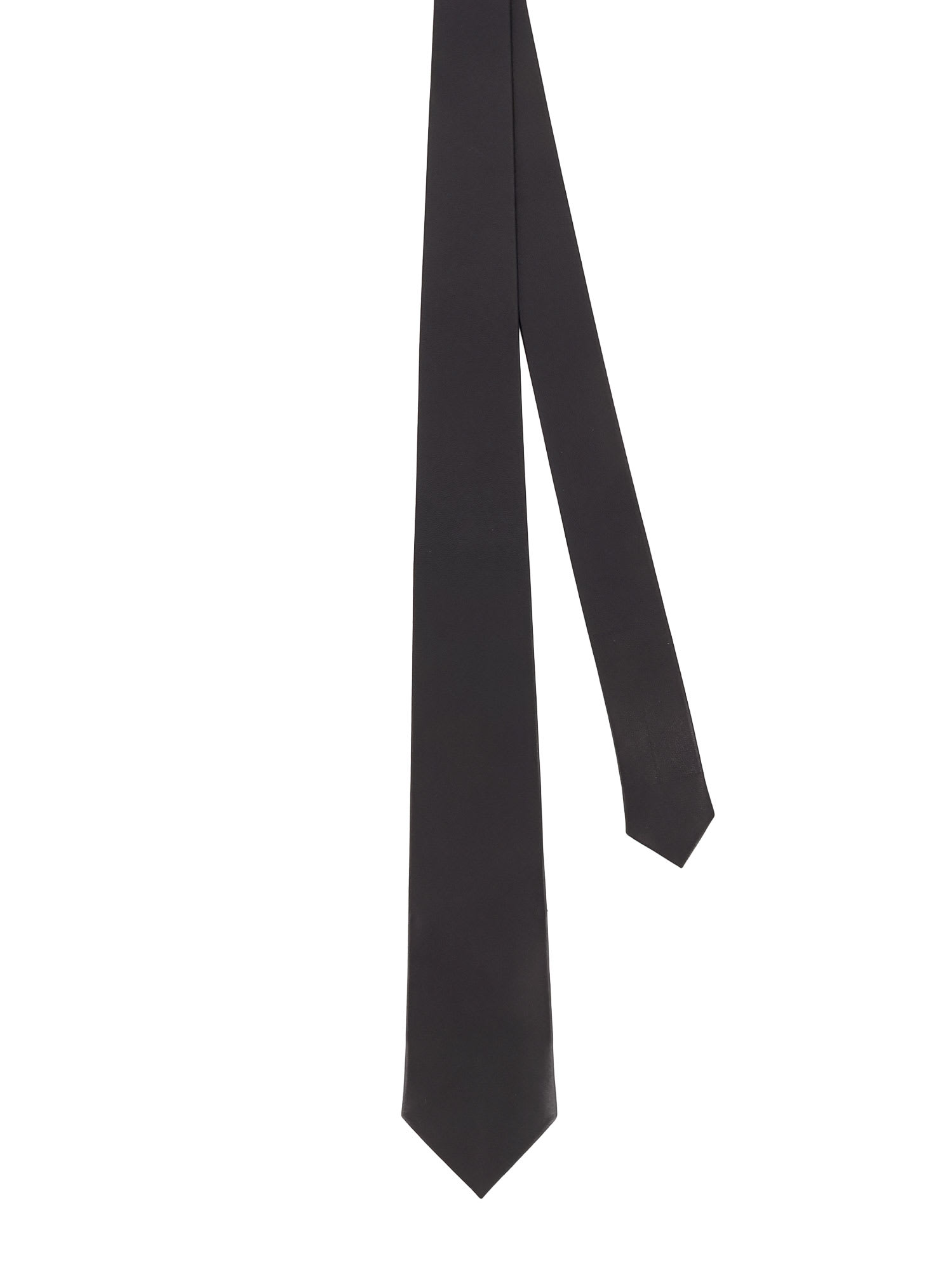 Tom Ford Logo Silk Tie In Black