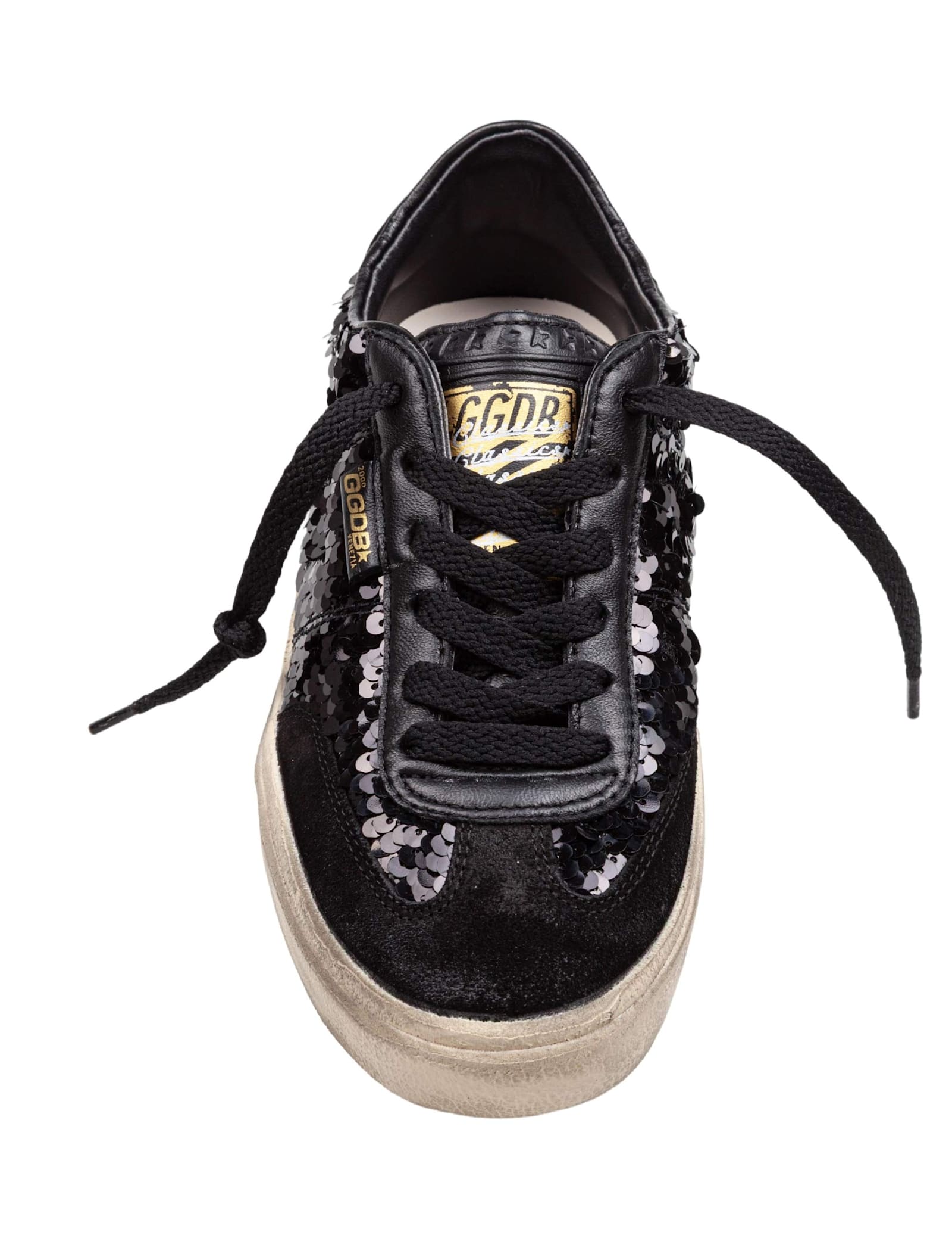 Golden Goose Synthetic Fabric And Leather Running Sneakers In Black