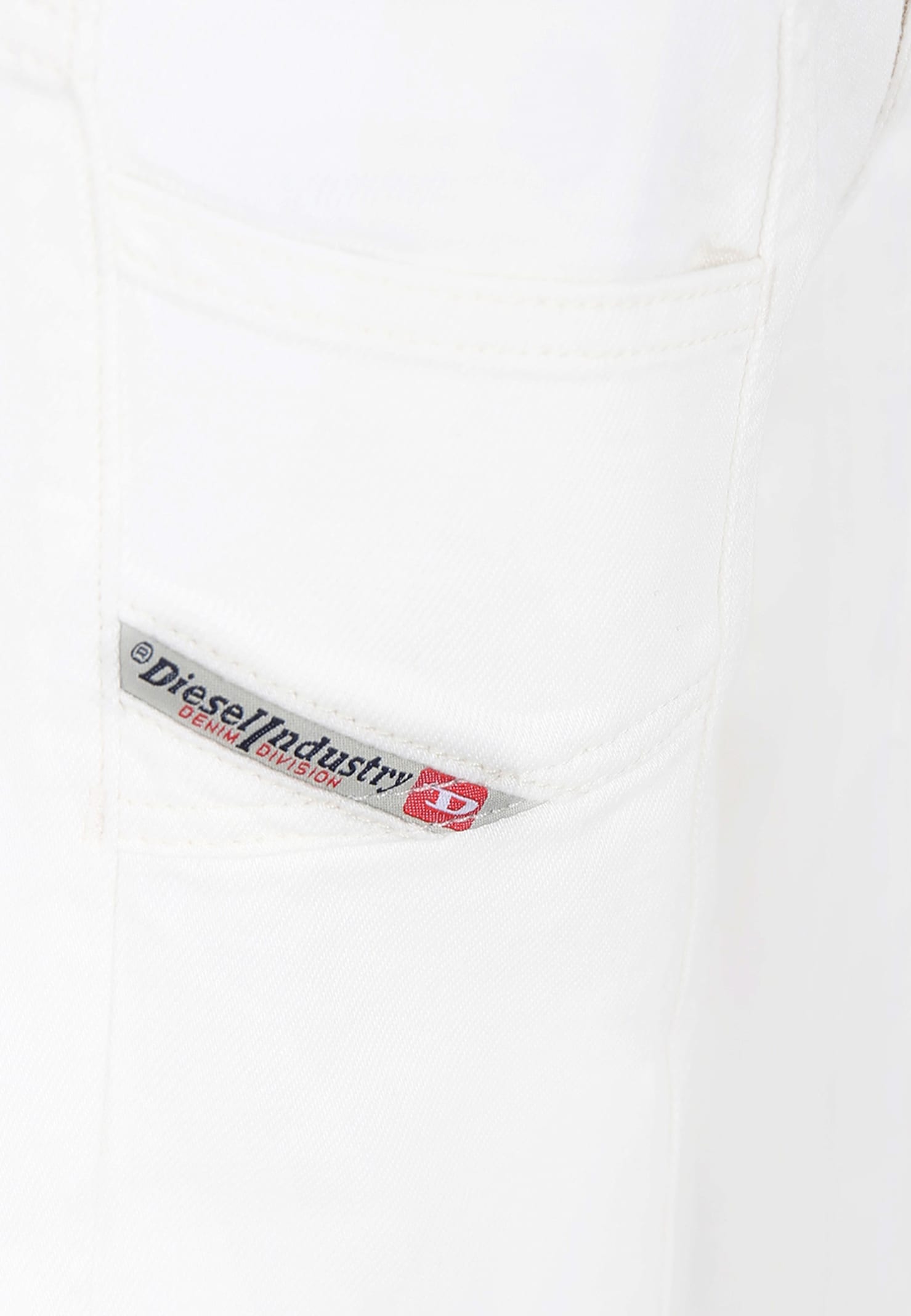 Diesel White Jeans For Girl With Logo In White