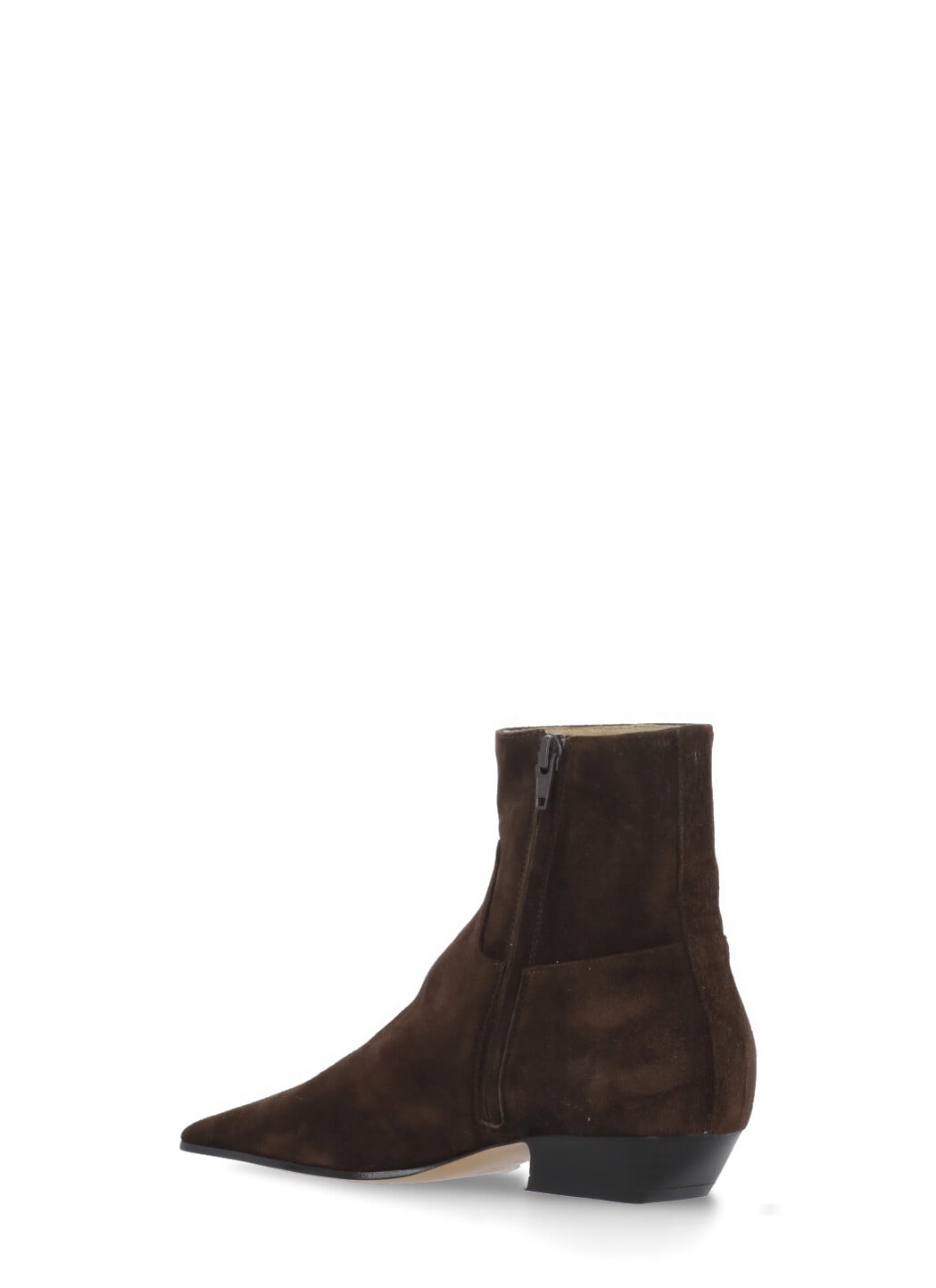 Shop Khaite Pointed Toe Boots In Brown
