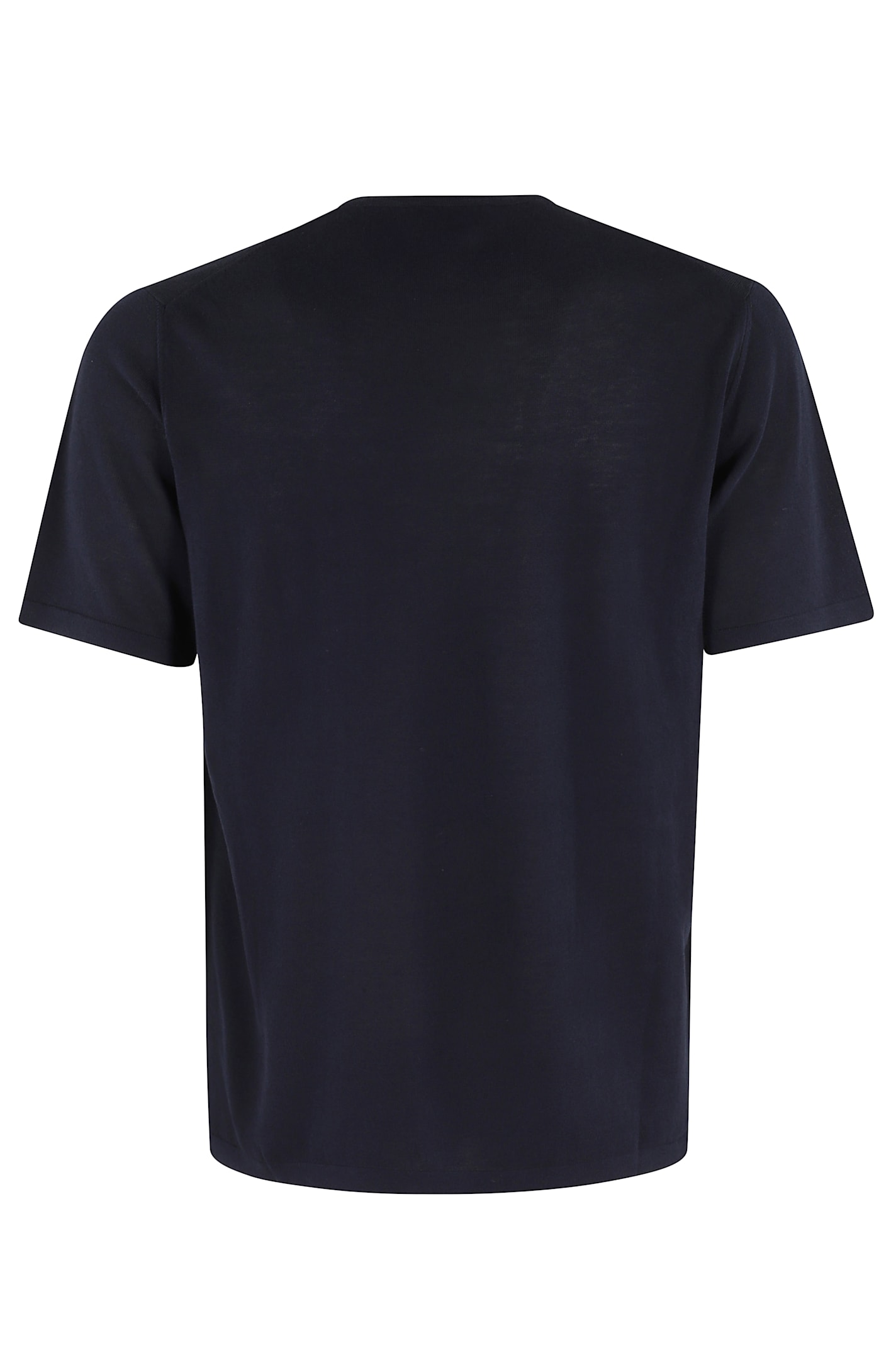Roberto Collina Oversized Navy Cotton Knit T-shirt In Navy
