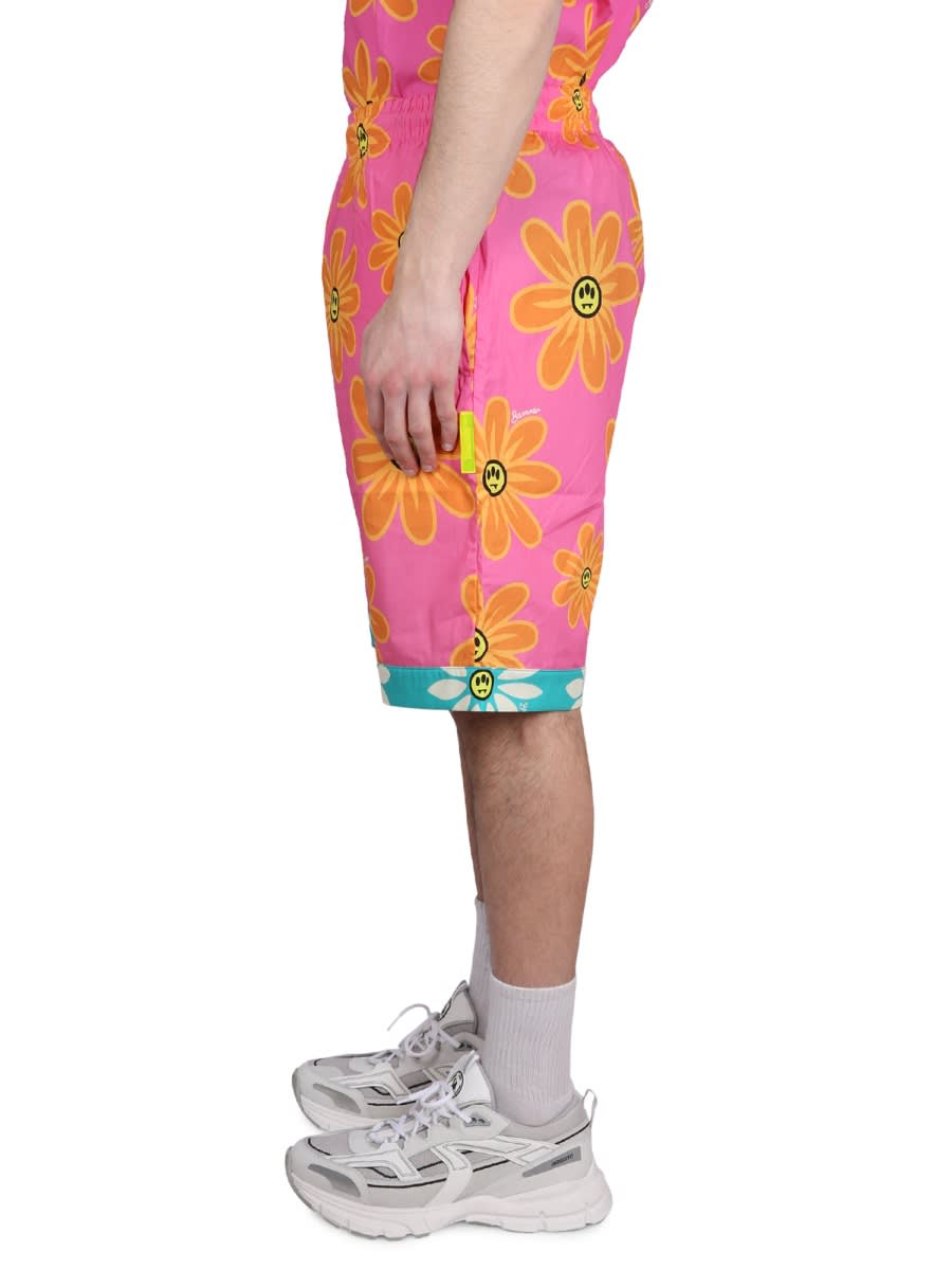 Barrow Sunflower Print Bermuda Shorts Unisex In Multi