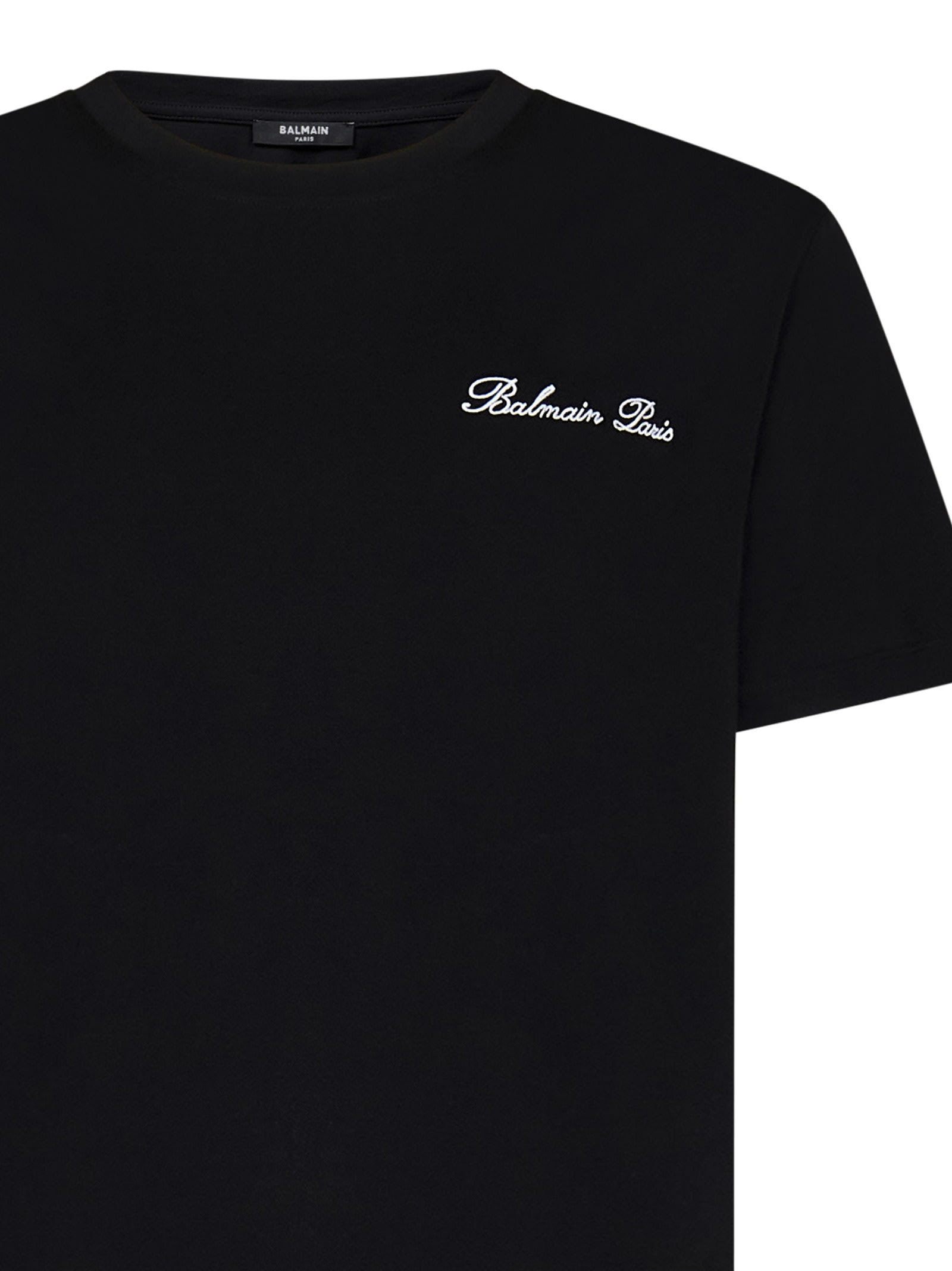 Shop Balmain Paris Iconic T-shirt In Black