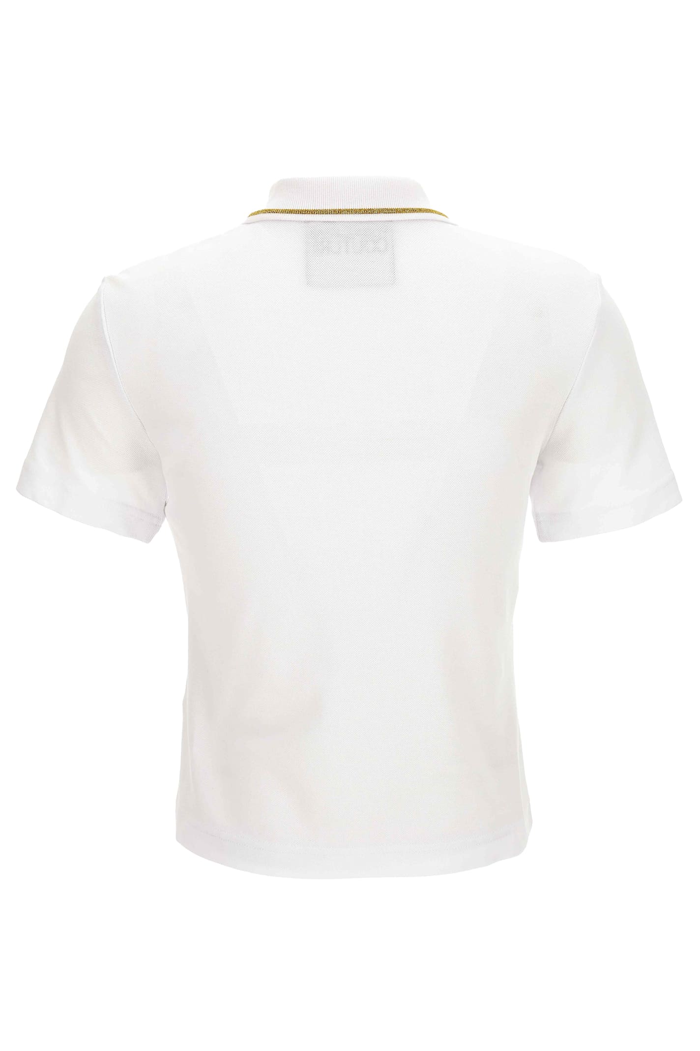 Shop Versace Jeans Couture Polo In White Gold
