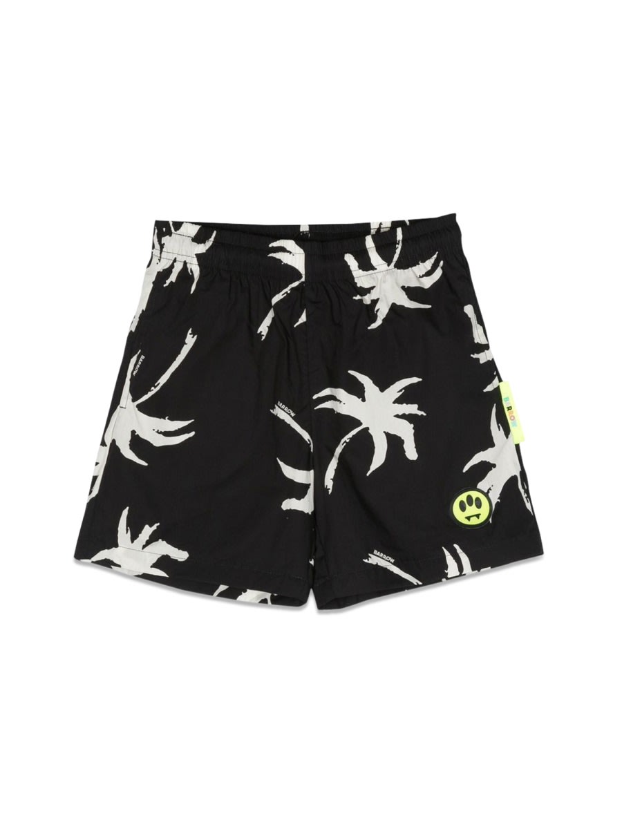 Shop Barrow Poplin Shorts In Black
