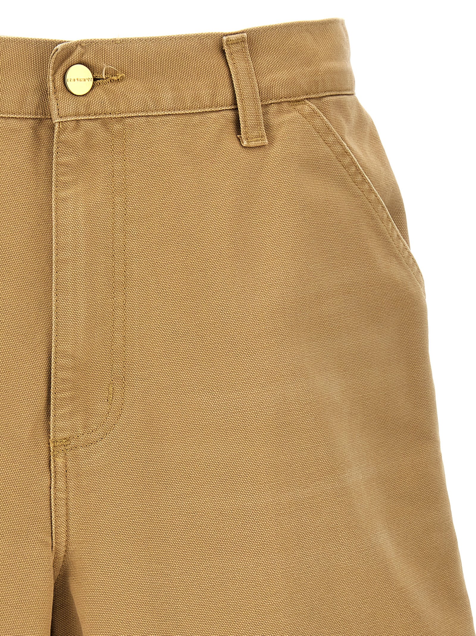 Shop Carhartt Single Knee Bermuda Shorts In Beige