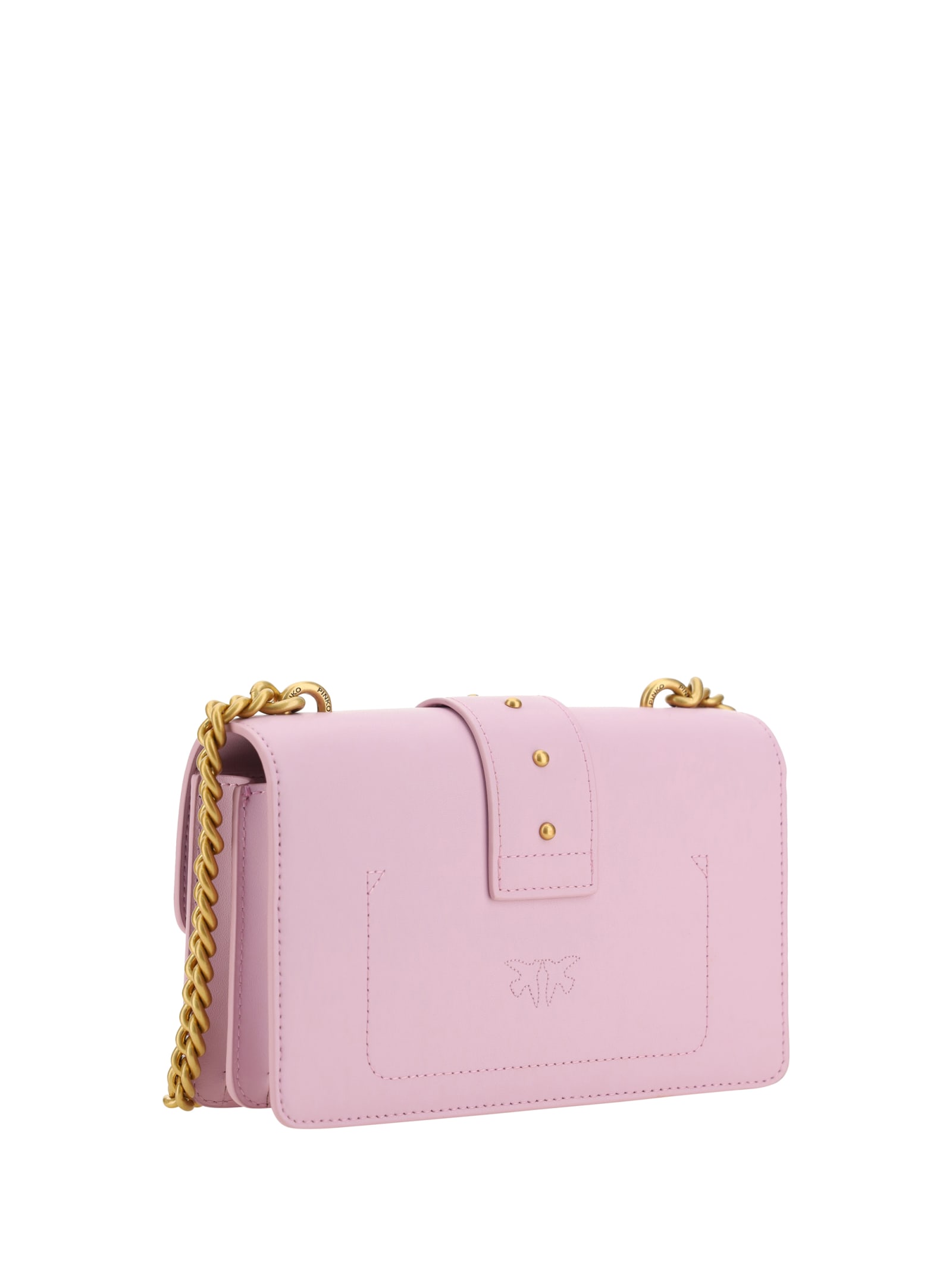 Shop Pinko Love One Mini Shoulder Bag In Purple