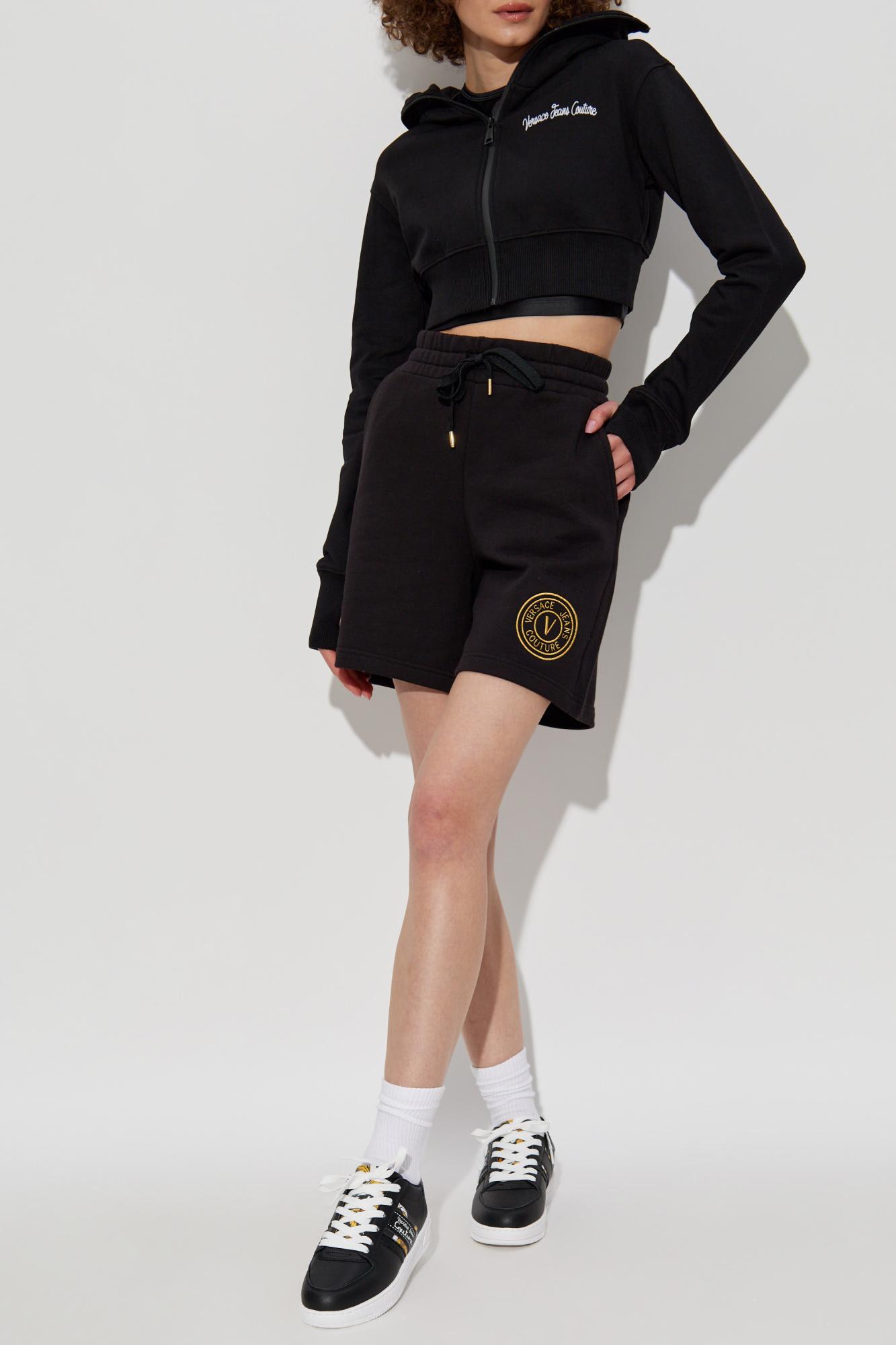 VERSACE JEANS COUTURE VERSACE JEANS COUTURE SWEATSHIRT WITH PRINTED LOGO 