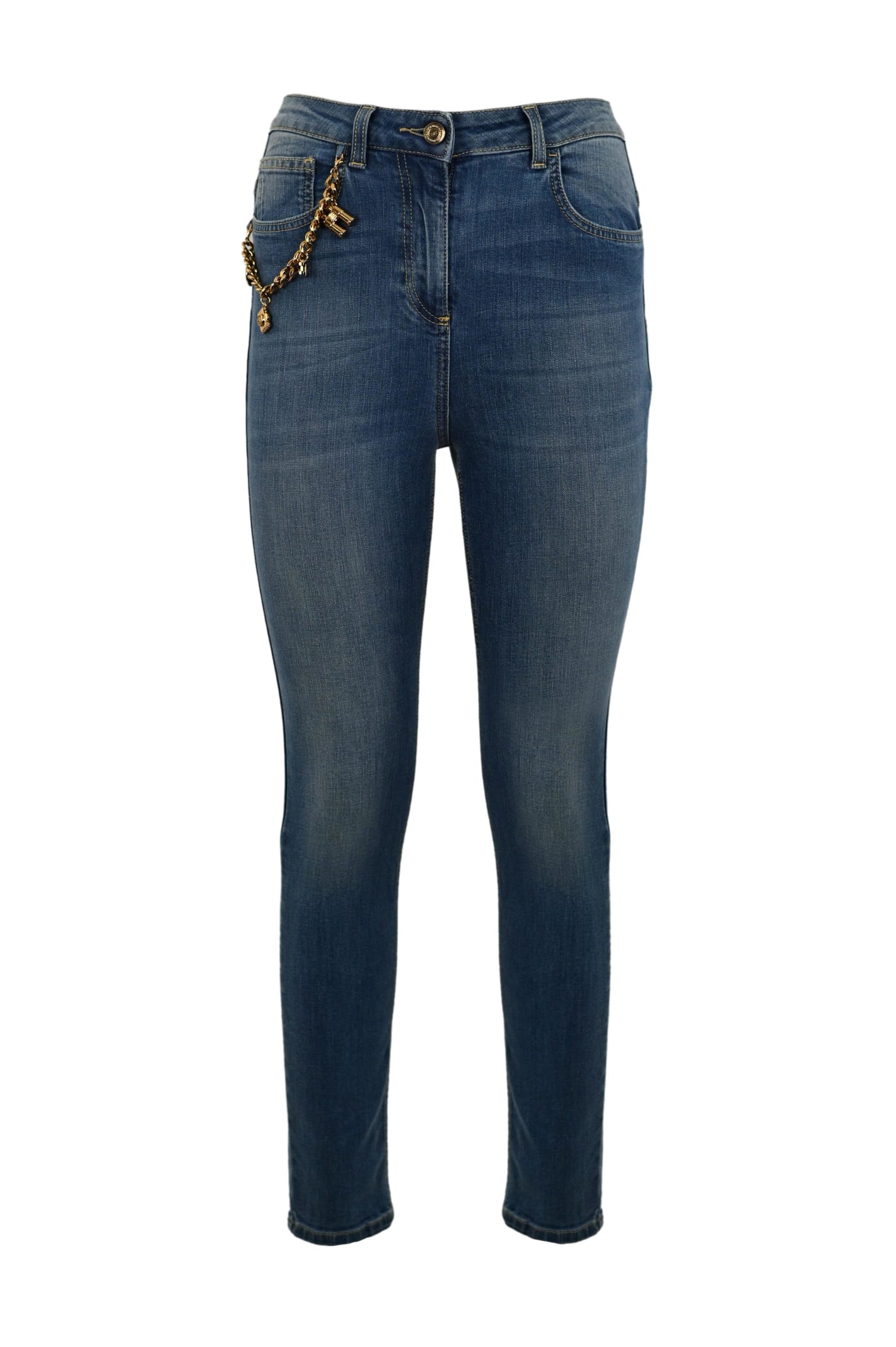 Elisabetta Franchi Skinny Jeans With Pendants