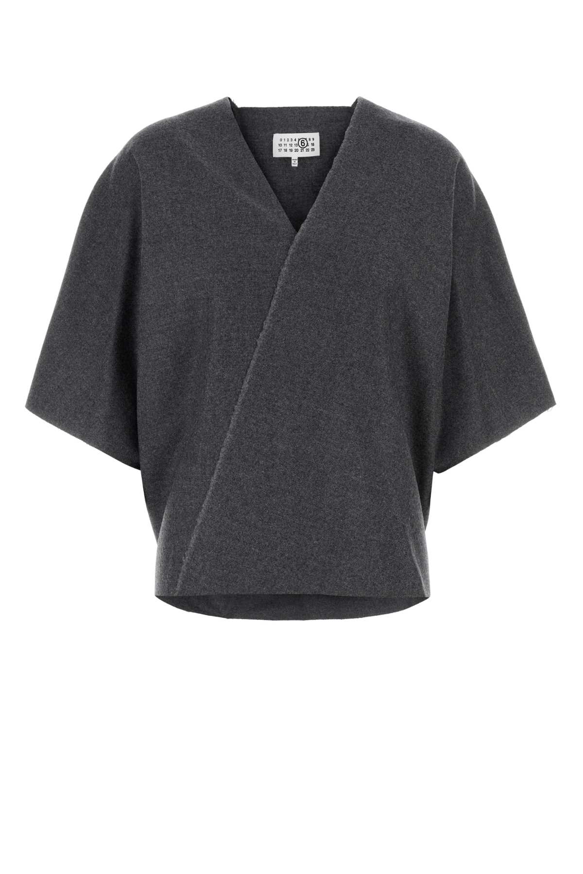 MM6 Maison Margiela Dark Grey Wool Top