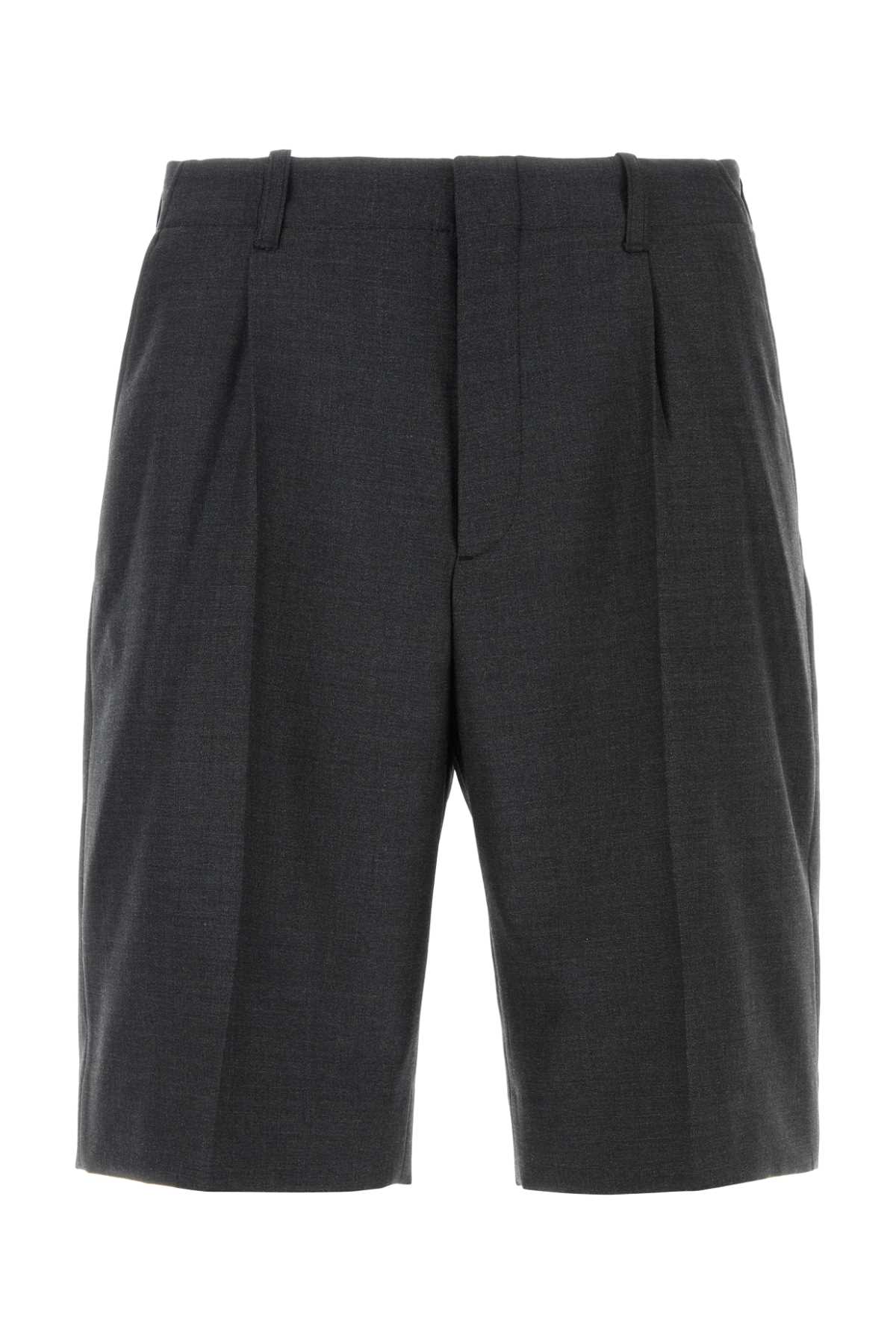 Charcoal Wool Borrowed Bermuda Shorts