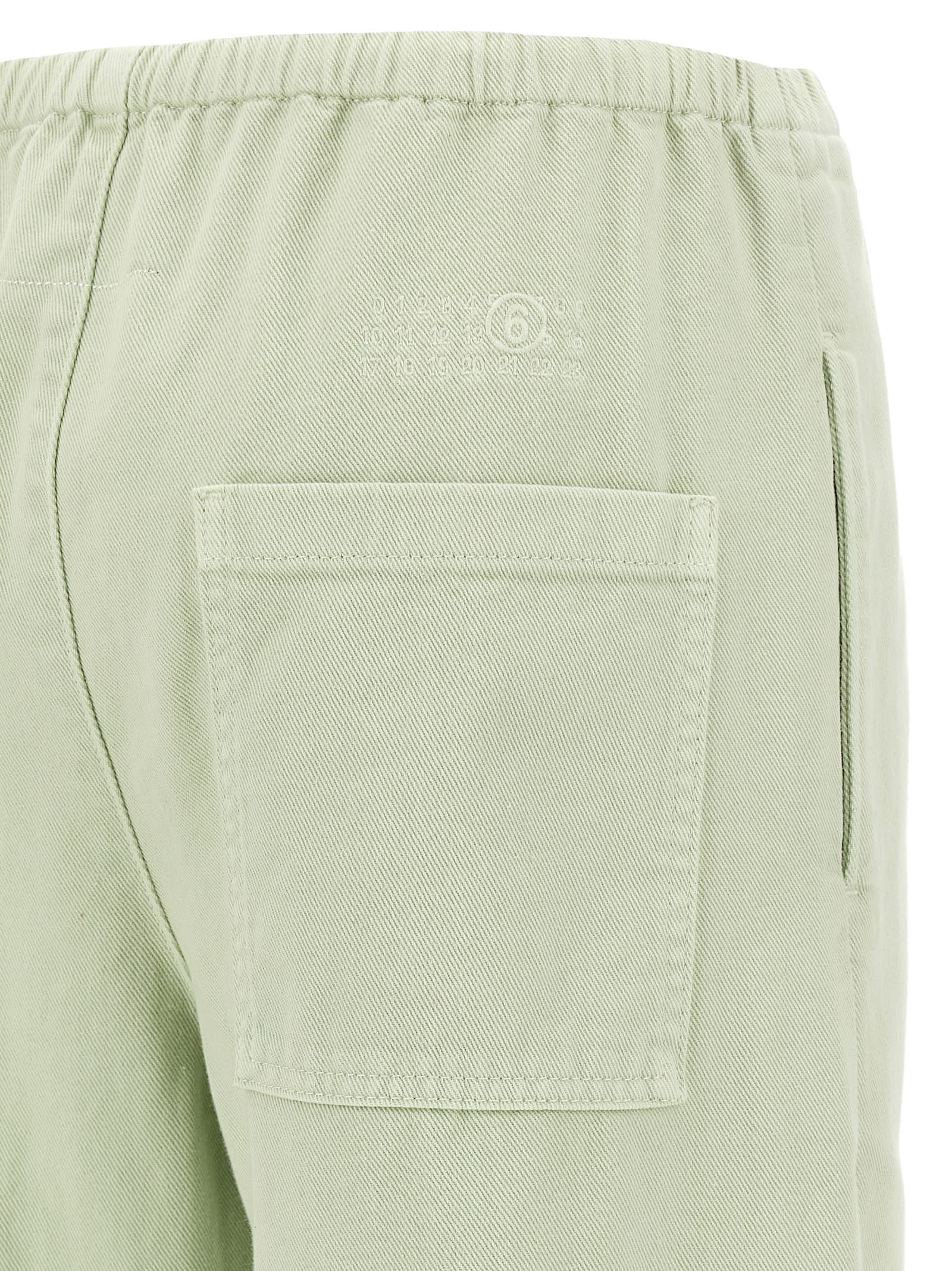 Shop Mm6 Maison Margiela Drawstring Pants In Green